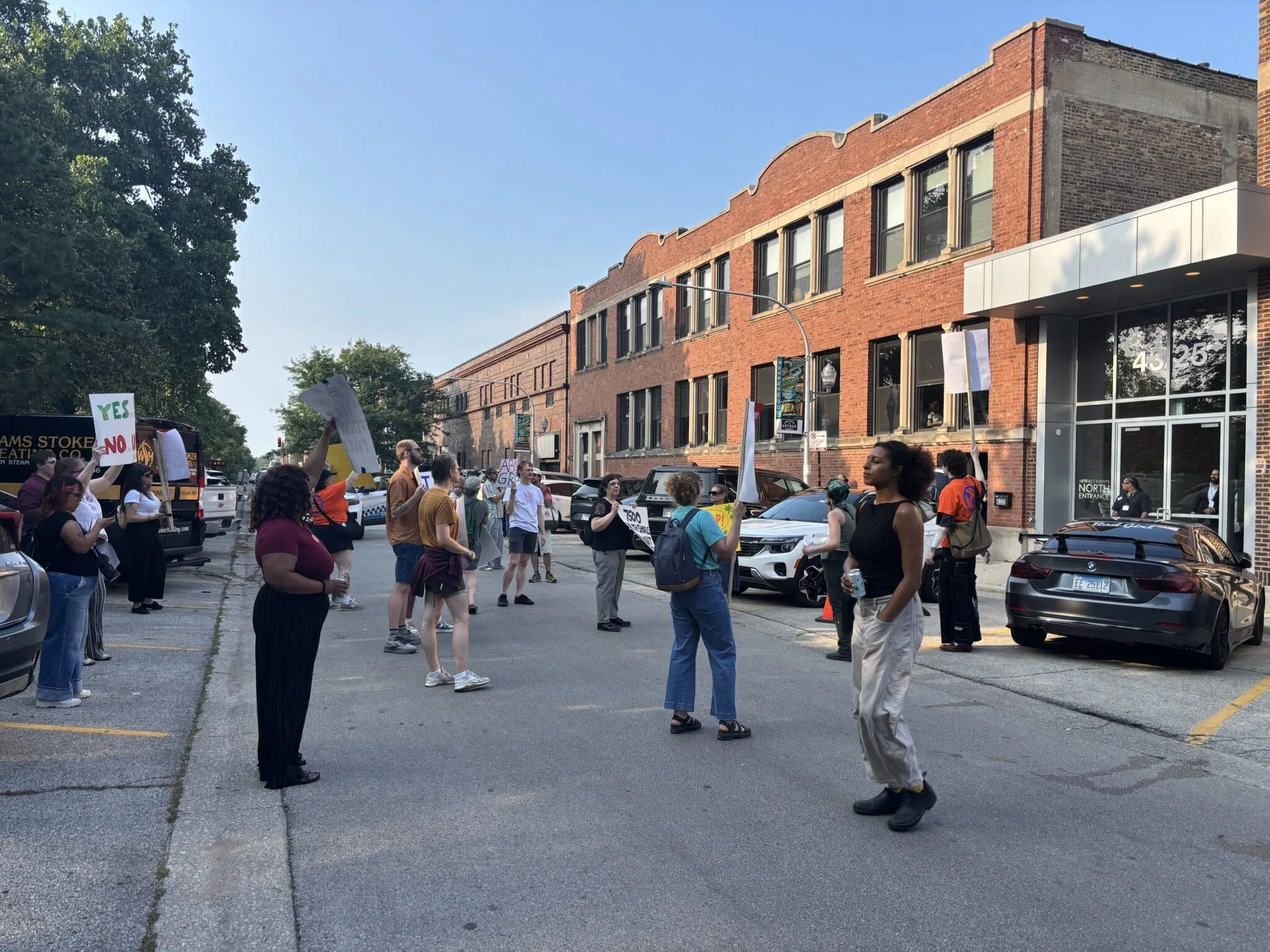 Tenants’ Rights Organizations rally for renter protections, accountability for 7500 South Shore Raid