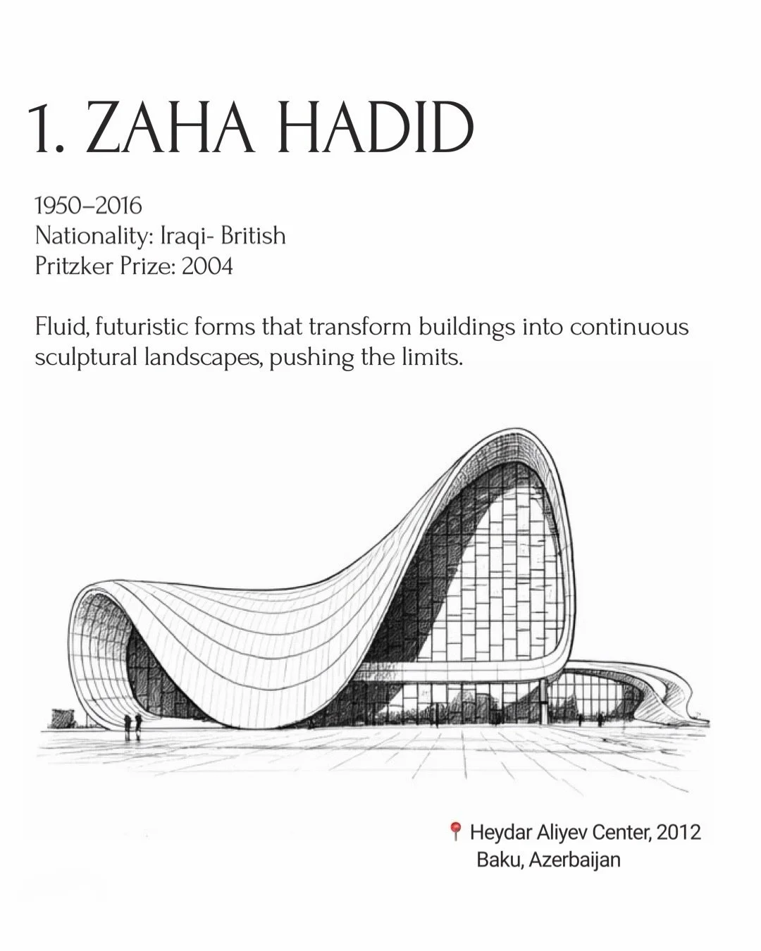Seven female architects who pushed the limits of architecture.
Today and every day, their work speaks for itself.

1. @zahahadidarchitects 
2. @sanaa_jimusho 
3. @anupama_kundoo 
4. @masp 
5. @graftonarchitects 
6. @dorte_mandrup 
7. @odile_decq_ofic