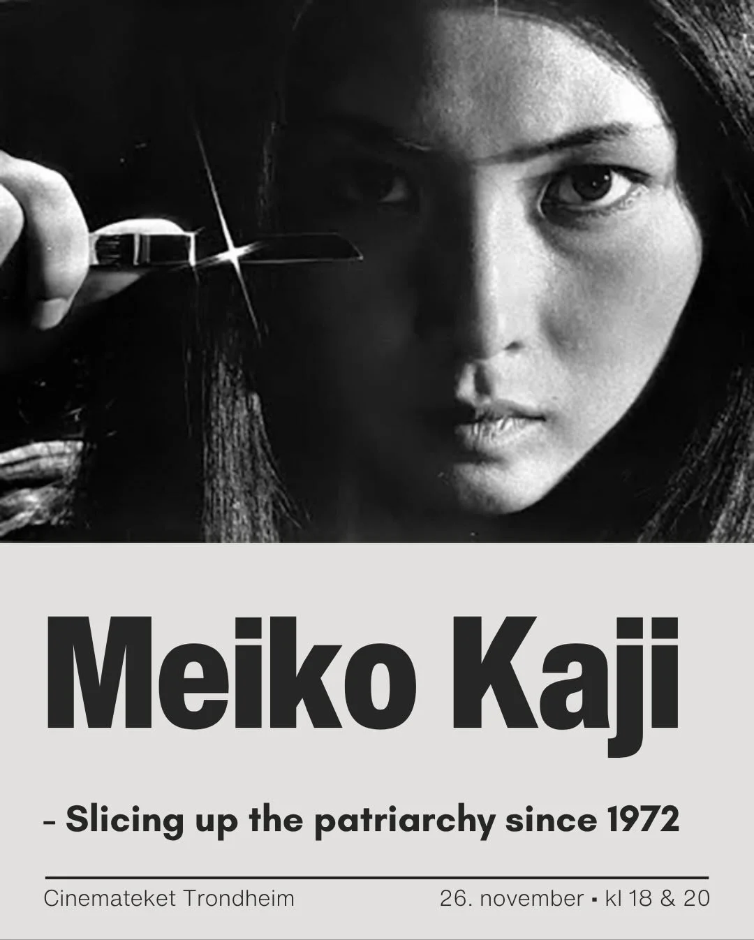 P&aring; onsdag viser vi to filmer i Female Prisoner Scorpion serien. Visning klokken 18.00 og 20.00 p&aring; Cinemateket 🎞️🎬