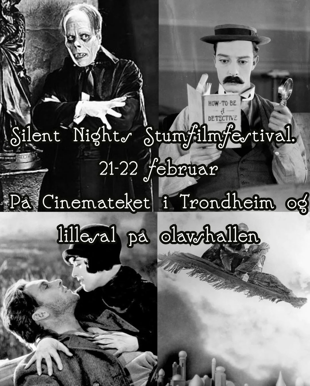 V&aring;r visning av Sunrise: A Song of Two Humans er en del av stumfilmfestivalen Silent Nights. Visningen er et samarbeid mellom oss og Cinemateket Trondheim. Her kan du se hele programmet for festivalen. Vell m&oslash;tt🍿🎞️🎬