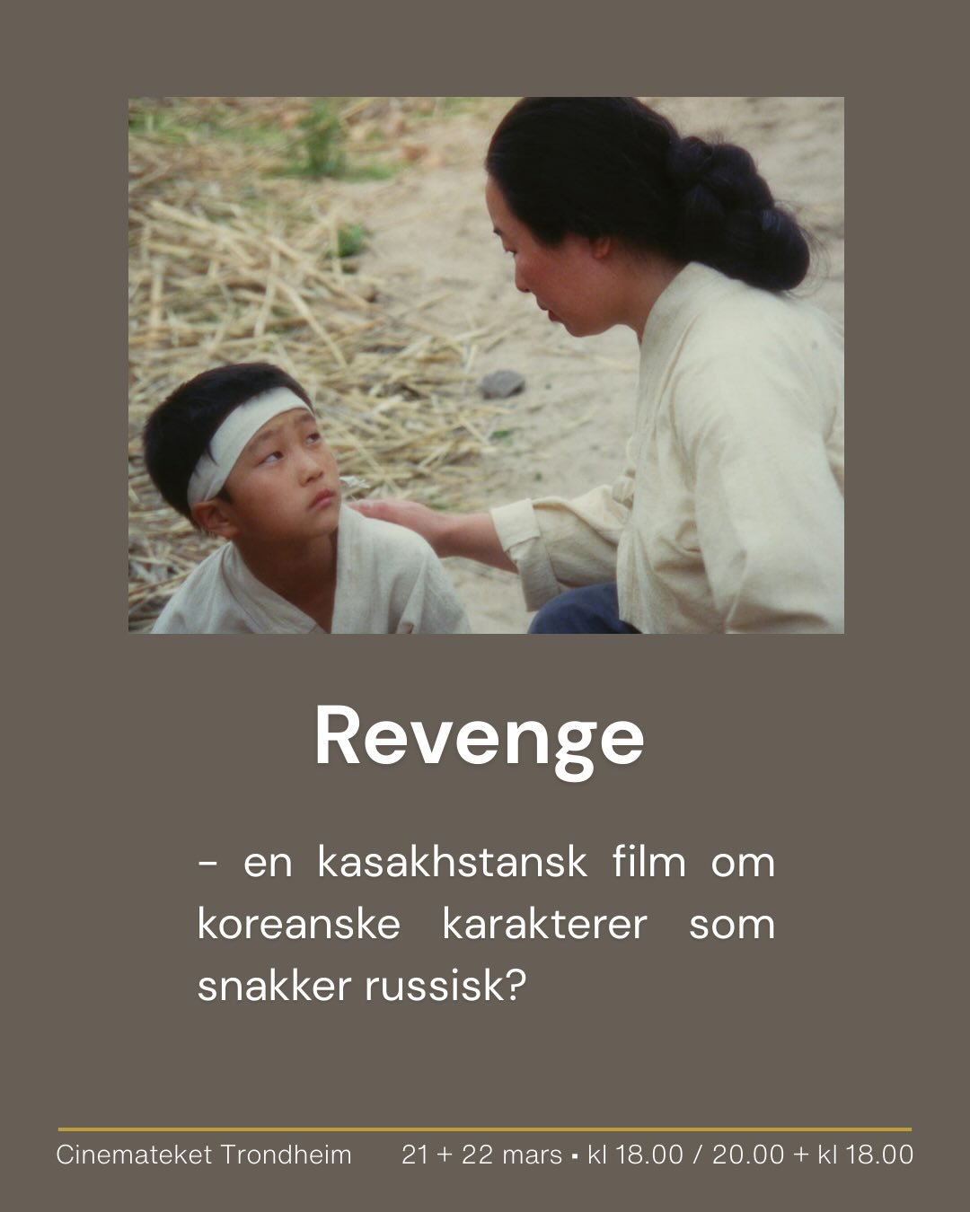 P&aring; l&oslash;rdag og s&oslash;ndag arrangerer vi Kasakhstansk nyb&oslash;lge filmfest p&aring; Cinemateket! 🍿 Billetter til festivalen finner du i bio 🎞️🎬