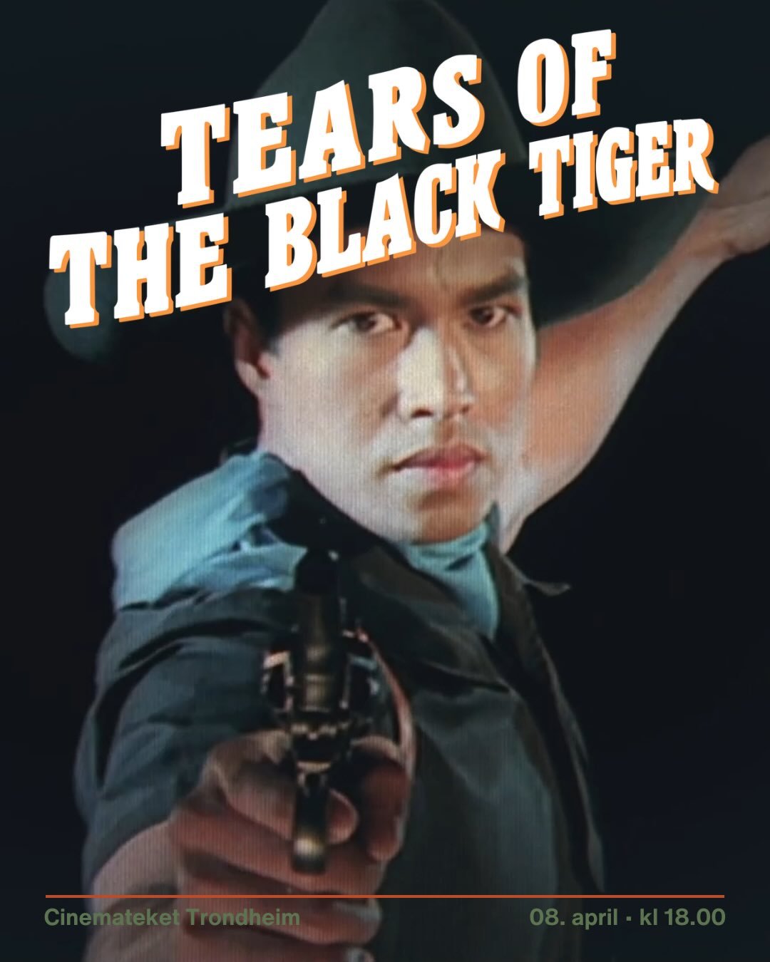 Like etter p&aring;ske viser vi Tears of the Black Tiger 🐅 Like mye en parodi, som en hyllest til Western. Onsdag 8. april p&aring; Cinemateket. 🤠🍿🎬