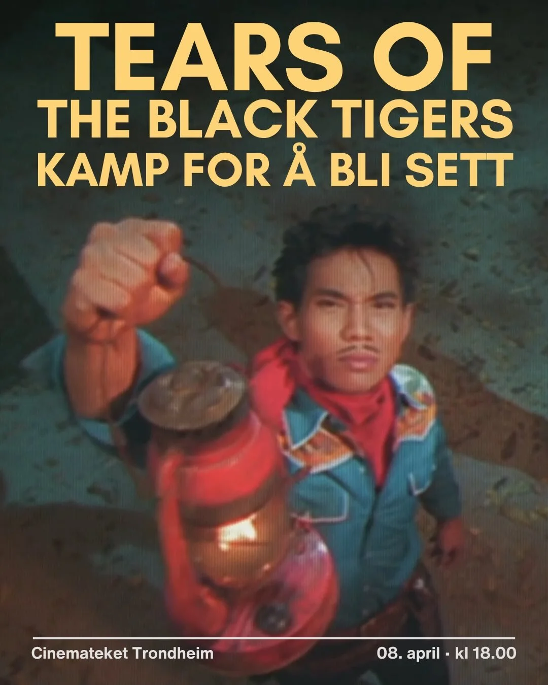 P&aring; onsdag viser vi filmen til Wisit Sasanatieng- Tears of the Black Tiger 🤠 Vi &oslash;nsker dere velkommen tilbake fra p&aring;skeferie klokken 18.00 p&aring; Cinemateket 🎬🍿