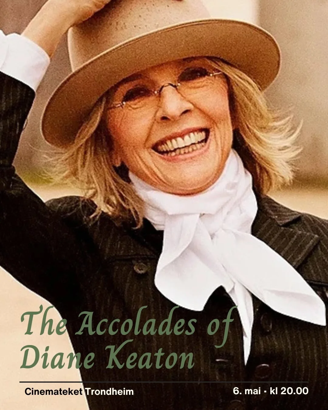 Les om den kvinnelige hovedrollen i Annie Hall, Diane Keaton! Se Annie Hall p&aring; 35mm, onsdag klokken 20.00 p&aring; Cinemateket 🎬🍿❣️