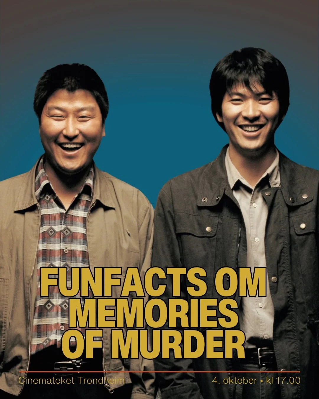 Her er noen fun facts om Memories of Murder du kan kose meg med f&oslash;r visning☺️ Du kan se filmen p&aring; Cinemateket p&aring; s&oslash;ndag klokken 17.00 🎬🍿