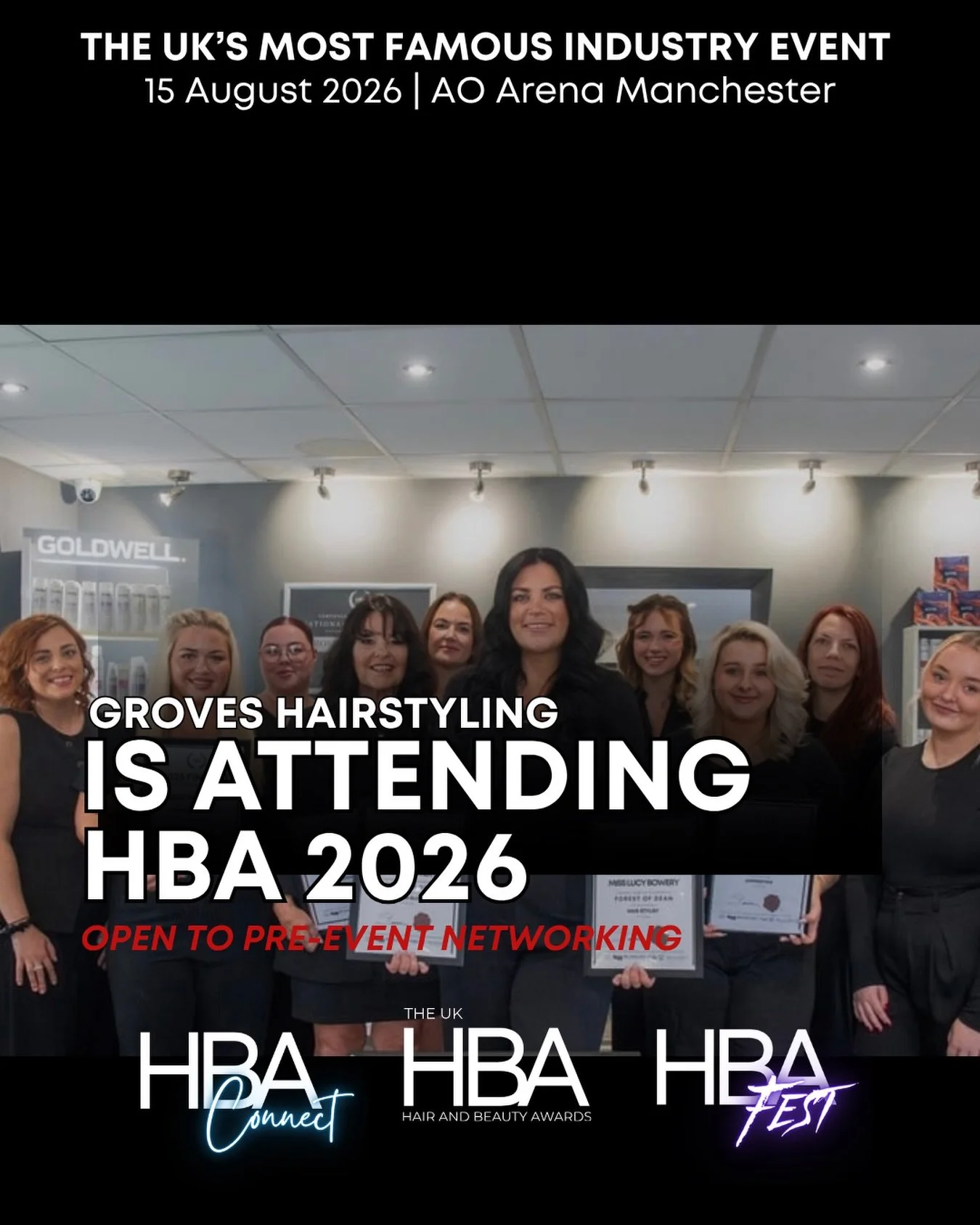 ✨ THE COUNTDOWN IS ON&hellip; ✨

Only 79 days to go until we head to the biggest night in the hair &amp; beauty industry, HBA 2026 at AO Arena Manchester! 🖤🏆

We&rsquo;re beyond excited to announce that Groves Hairstyling will be attending the UK H