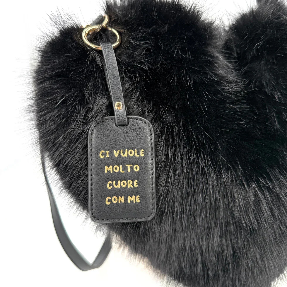 borsa fur heart le pandorine
