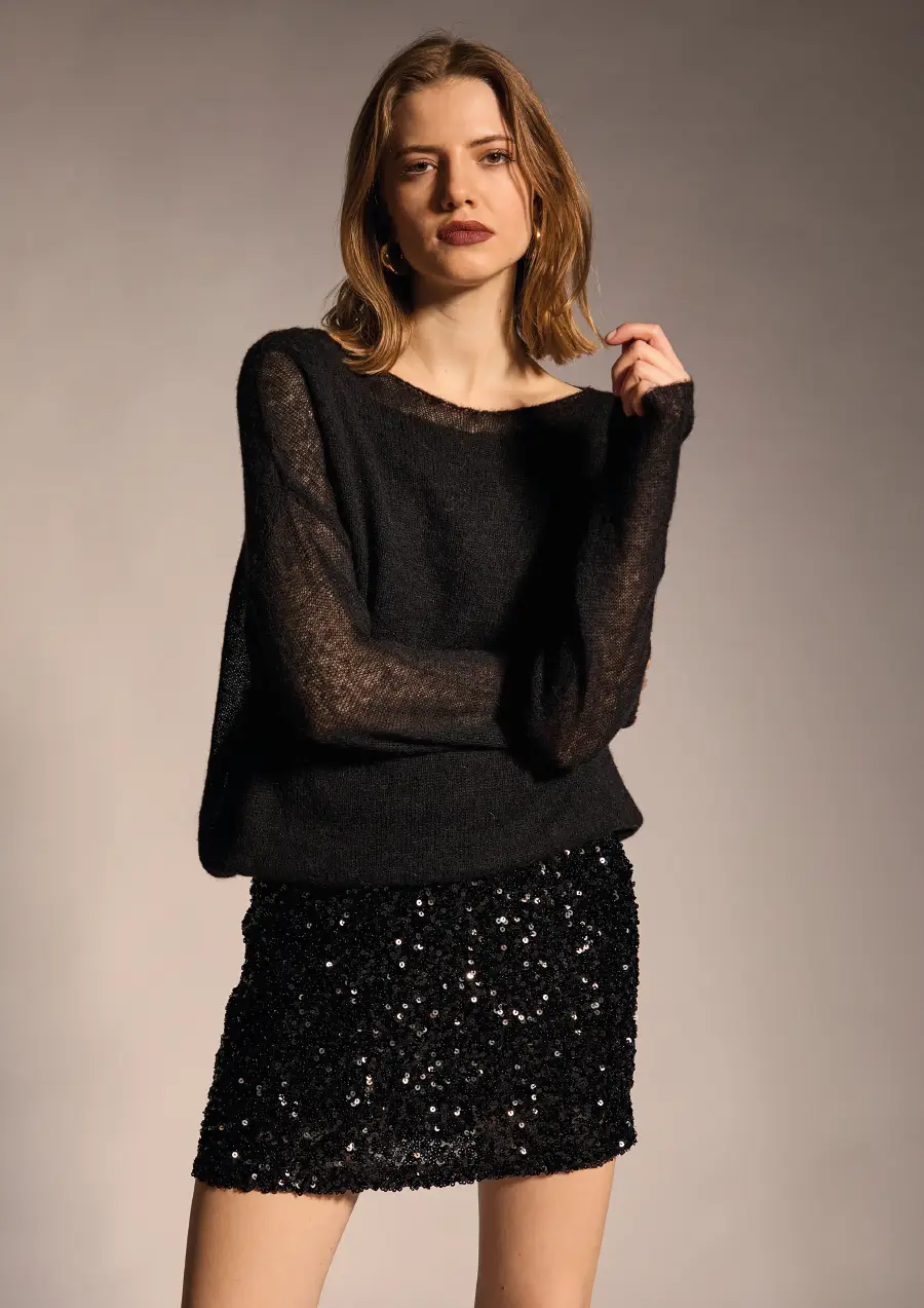 Minigonna paillettes "1324/01" KARTIKA