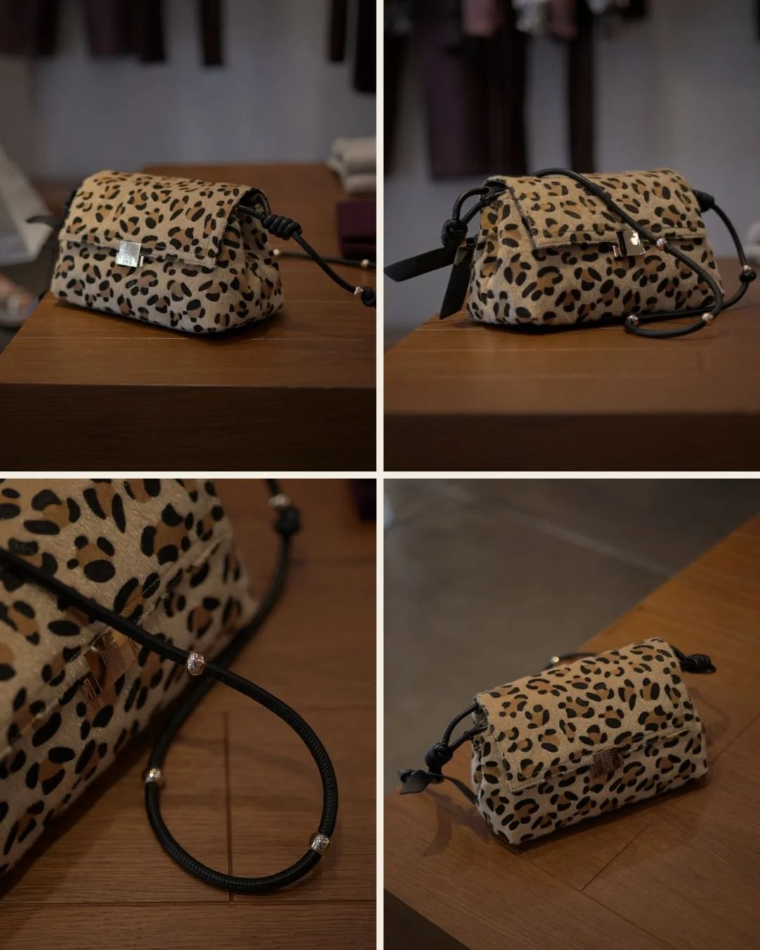 Borsa leopardata tracolla "Amina" LE PANDORINE