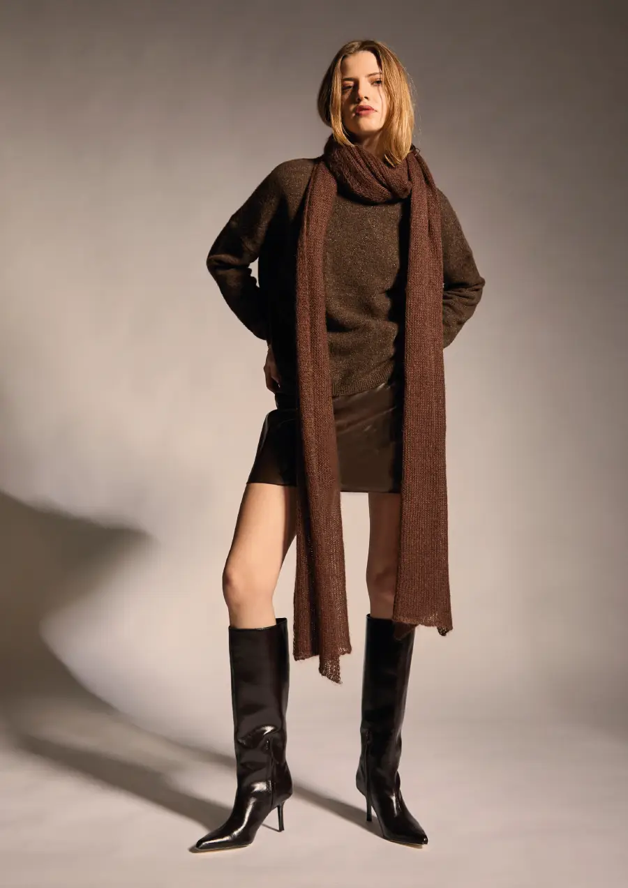 Minigonna in ecopelle "1324/01" KARTIKA