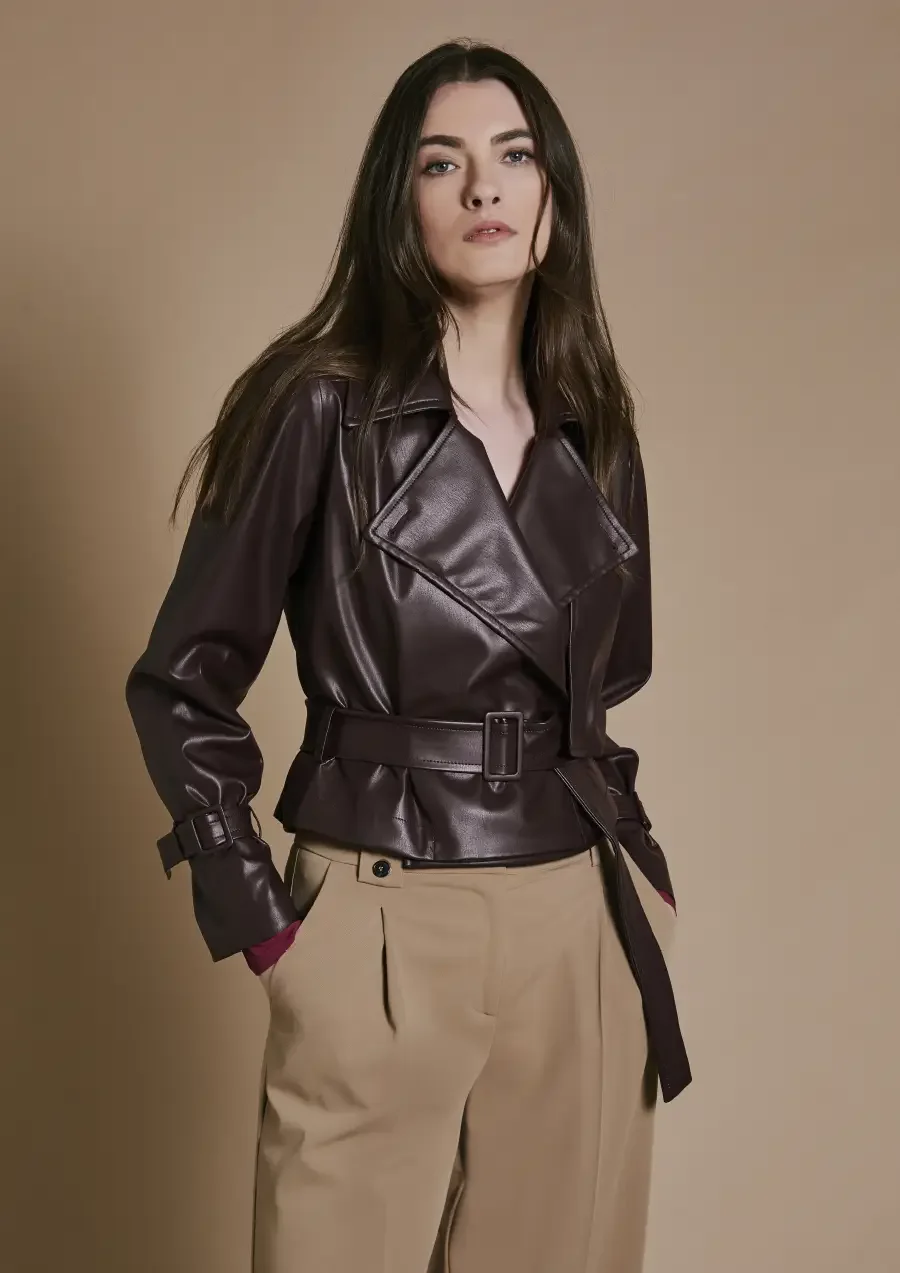 Chiodo ecopelle "1365/08" KARTIKA