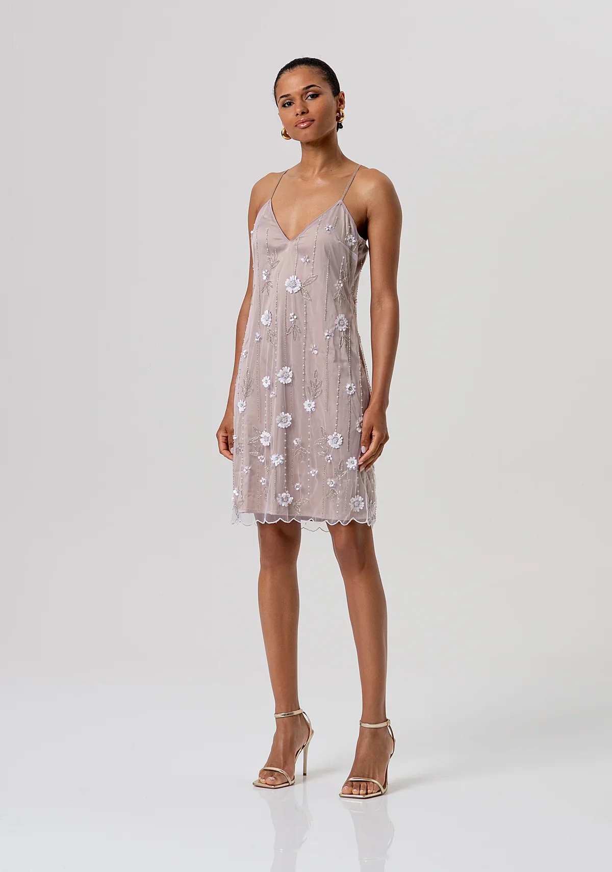 Abito slip dress con ricami - FRACOMINA