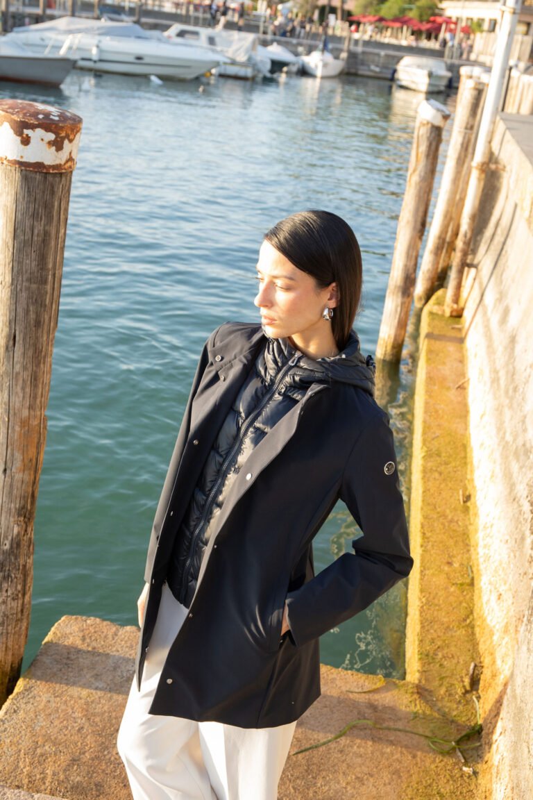 giubbino media lunghezza blu mixture