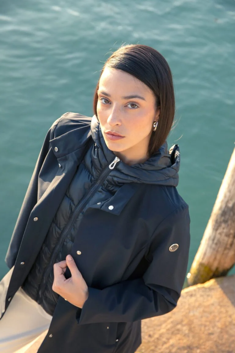 giubbino donna primavera blu beige mixture