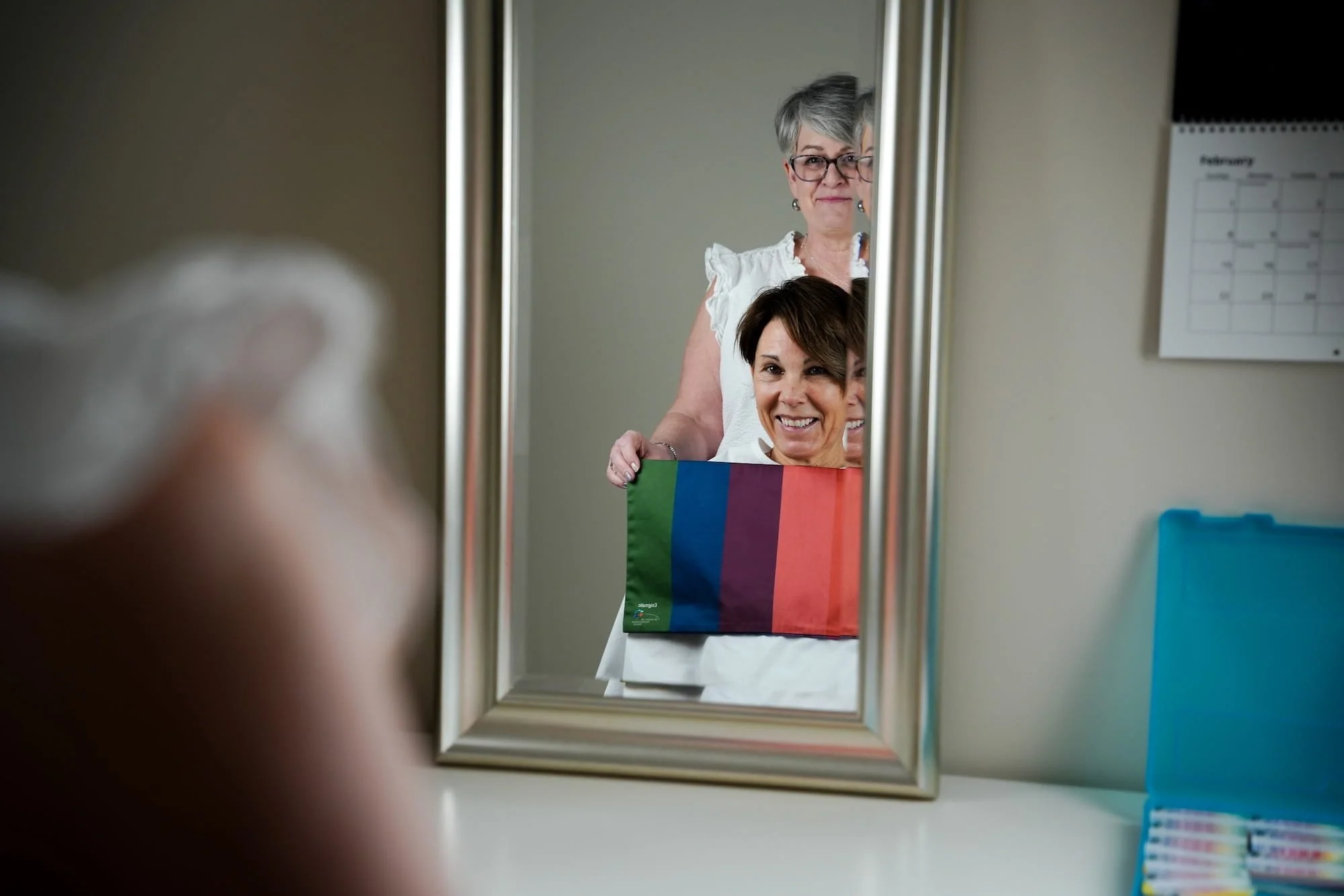 Val providing color analysis in Ontario for a client