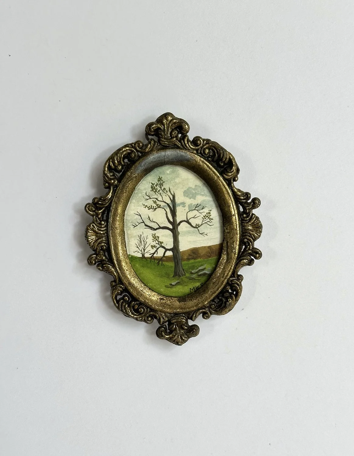 Dead Tree in tiny frame 2”x2 3/4”