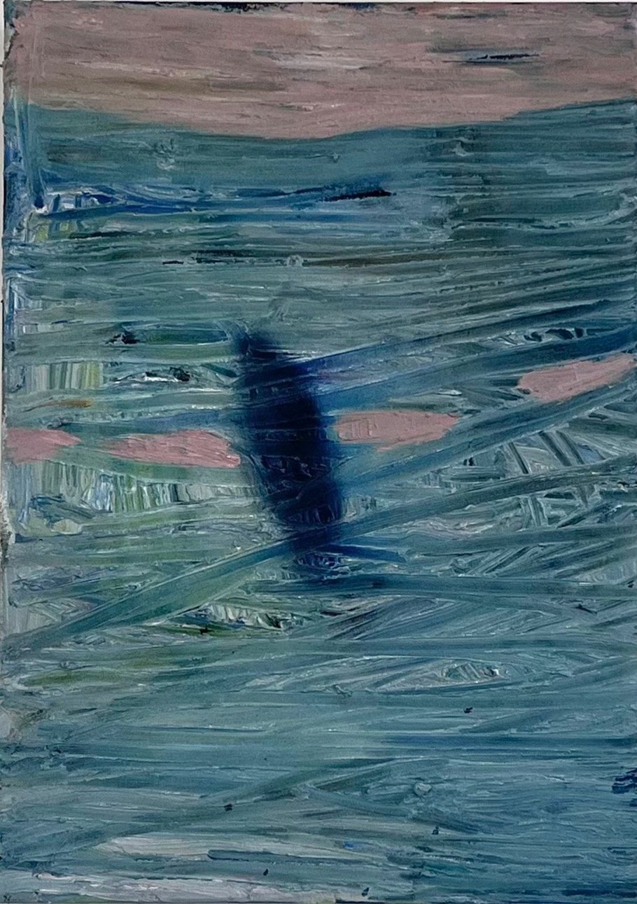 Oceanic (Pink and Blue)
Oil on canvas
31 x 42 cm
2023