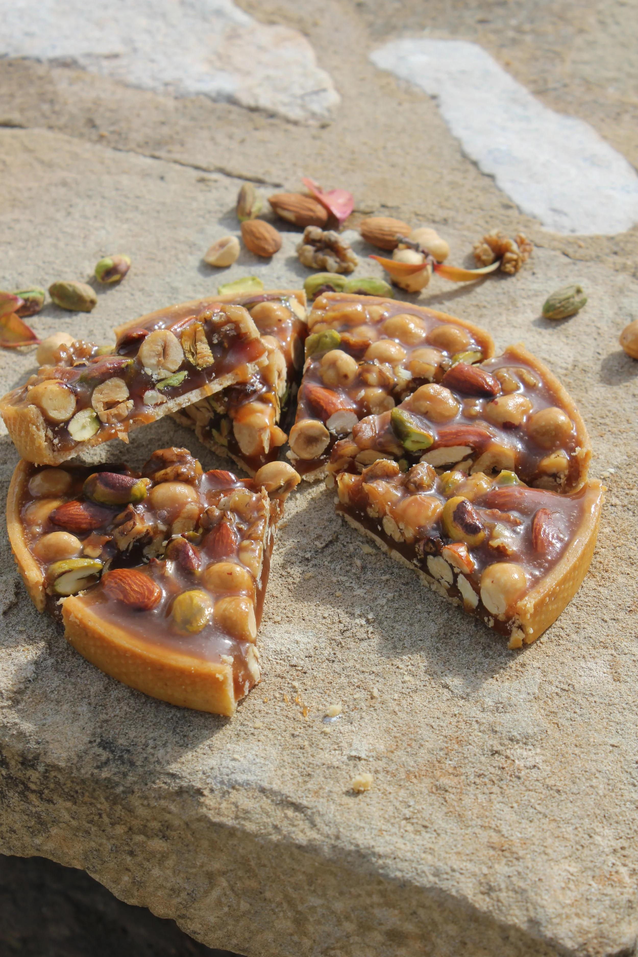 Tarte du Mois : fruits secs et caramel