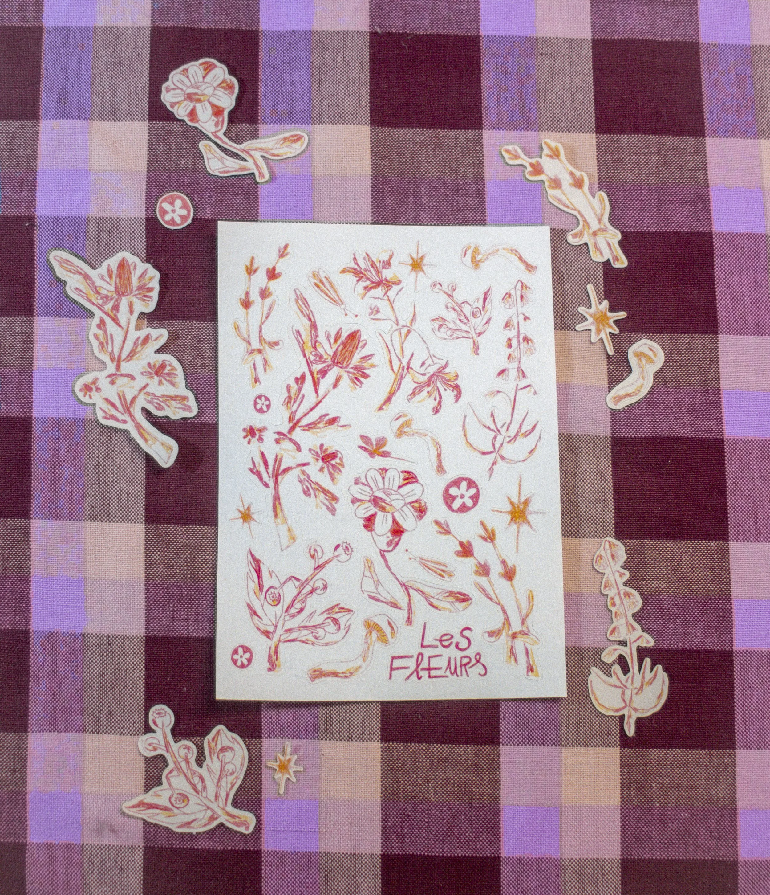 Planche de stickers "Les fleurs"