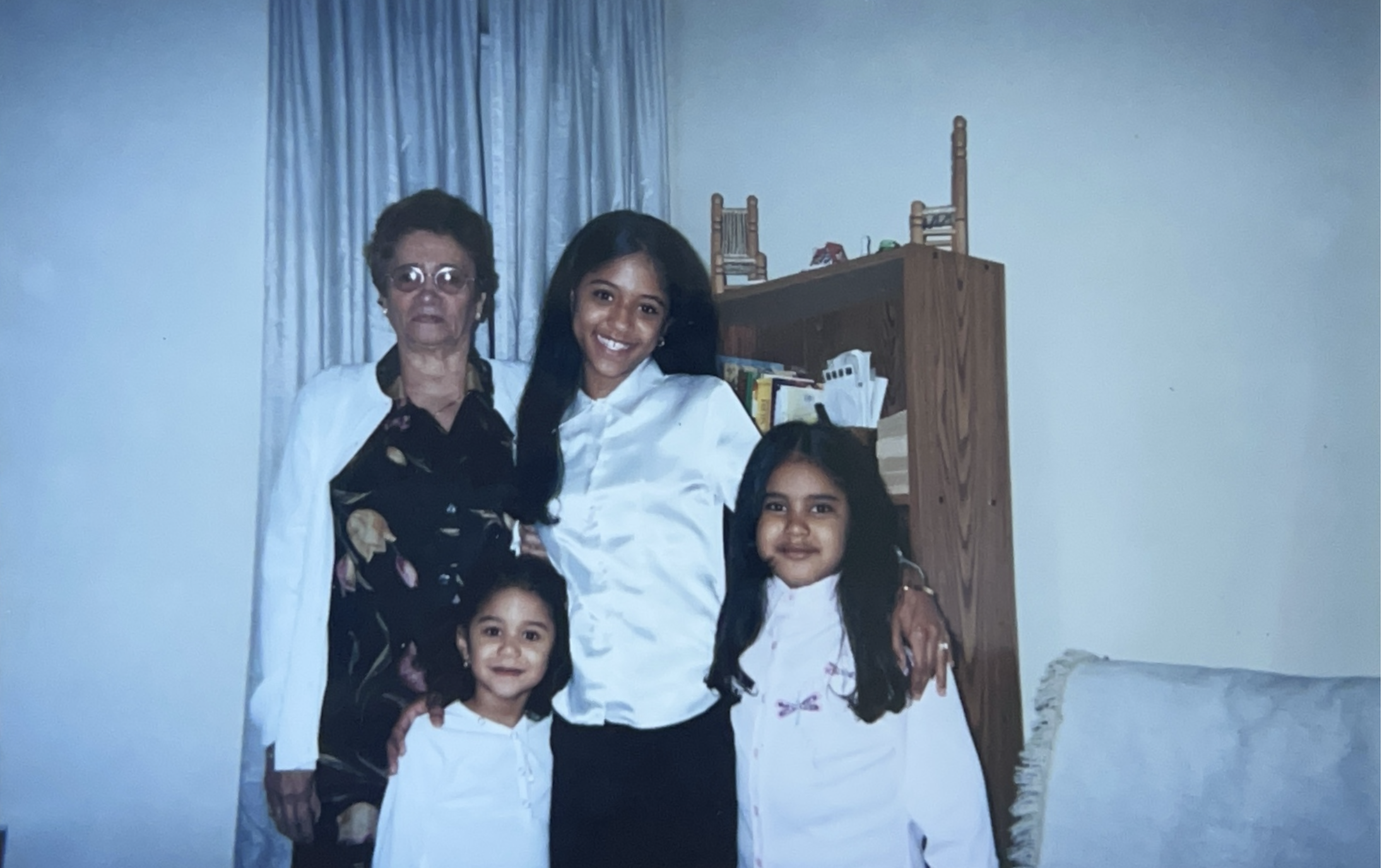   Alexandra as a child with her family.  