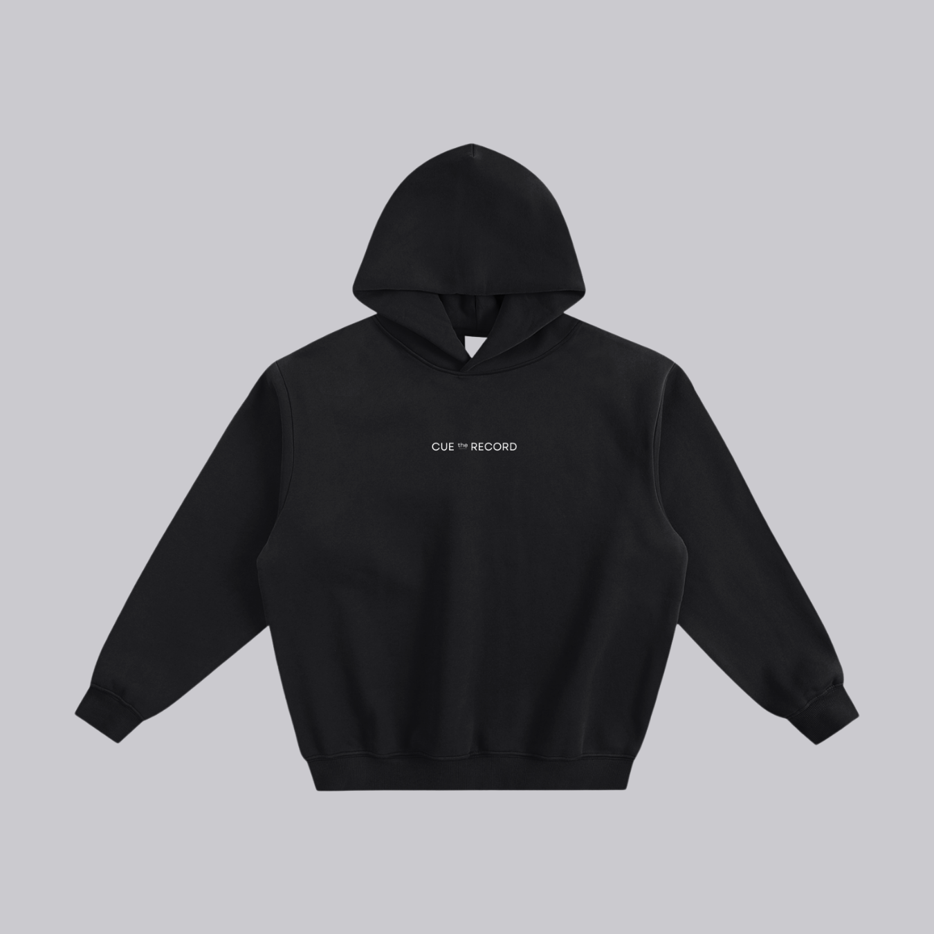 Cue the Record Typeface Logo Hoodie
