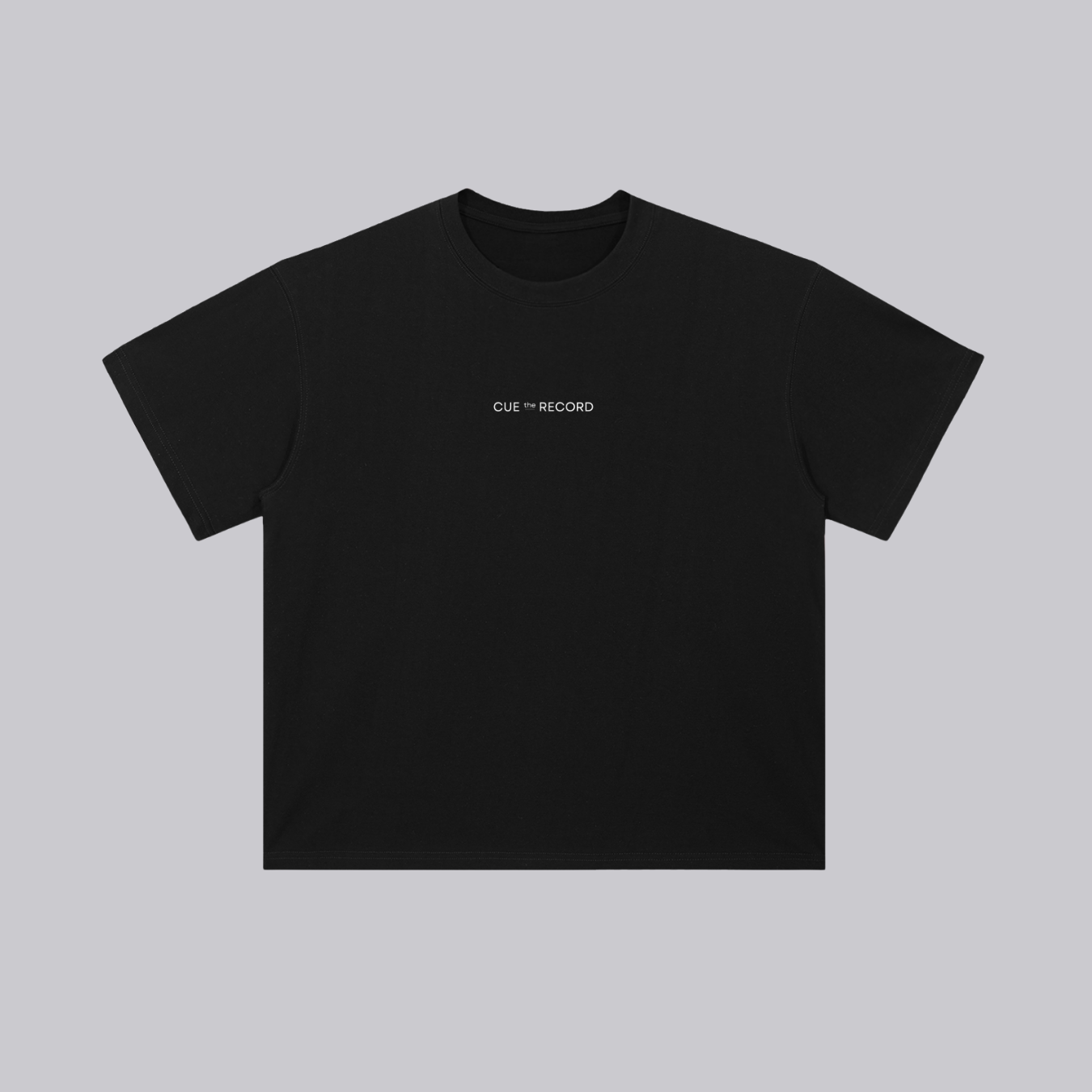 Cue the Record Typeface Logo T-Shirt