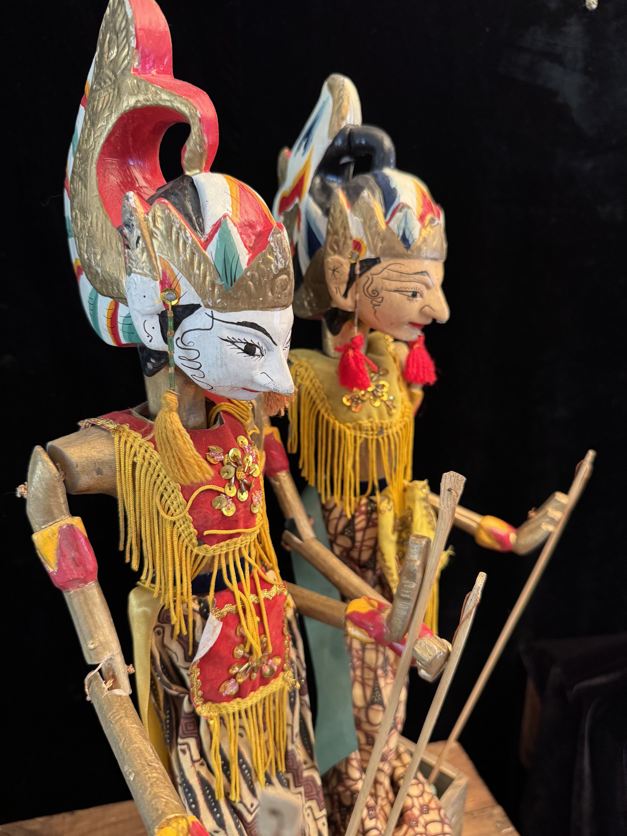 (2) Indonesian Stick Puppets