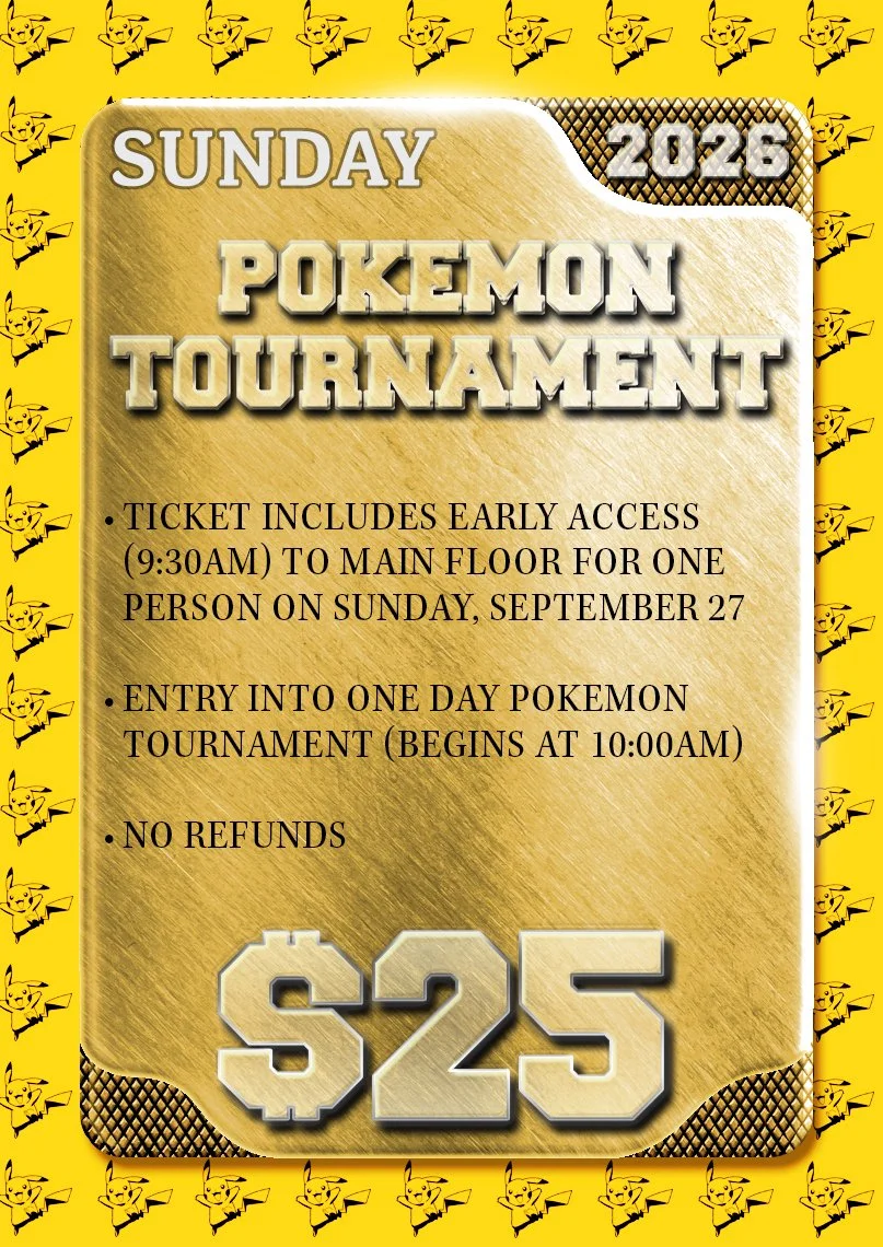Ticket to enter Sunday Pokemon tournament