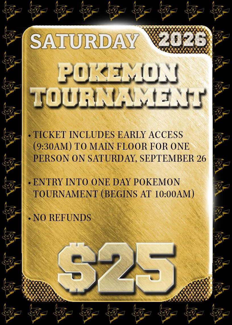 Ticket to enter Saturday Pokemon Tournament