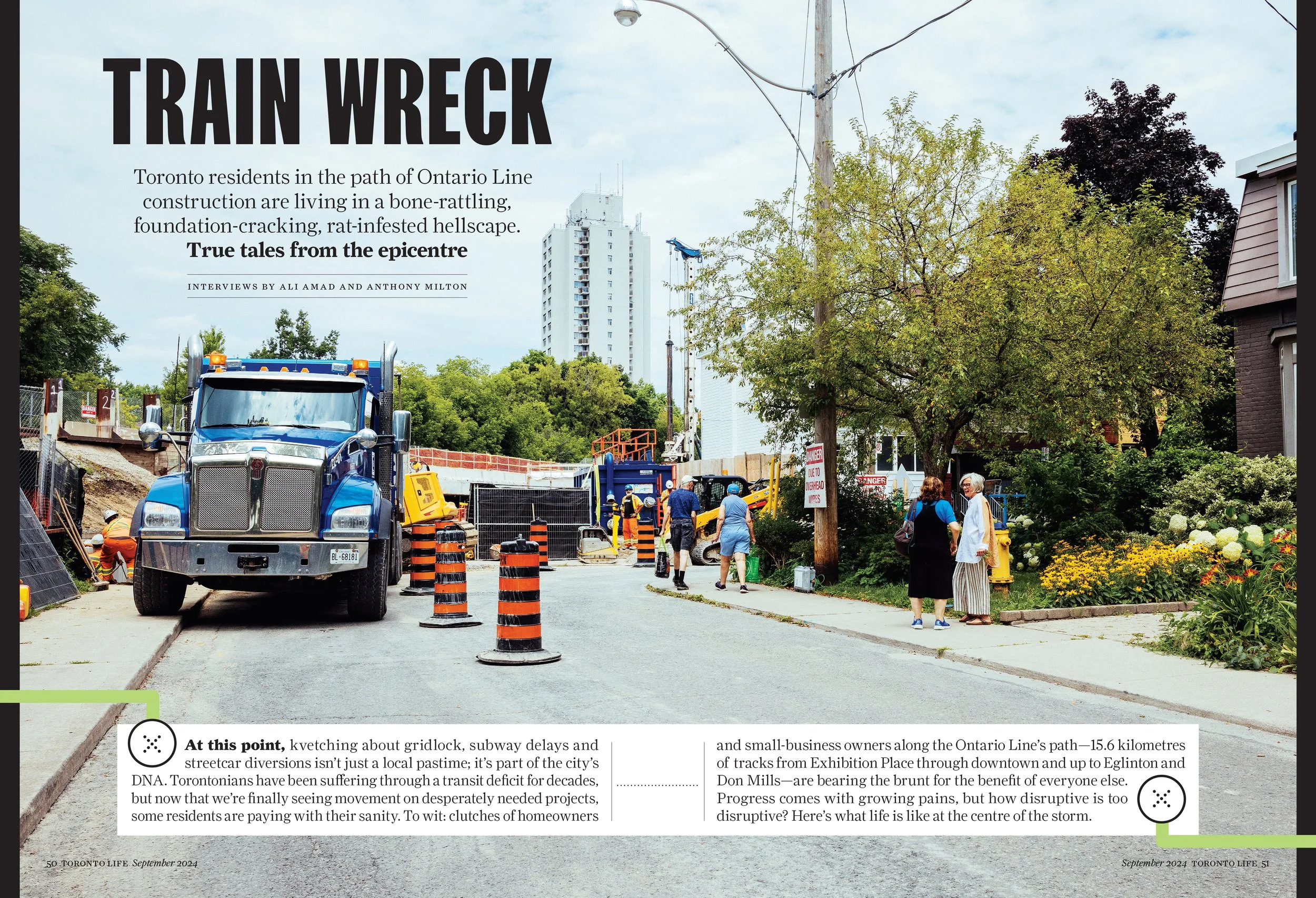 Ontario Line havoc. Photos: Jennifer Roberts for Toronto Life, 2024