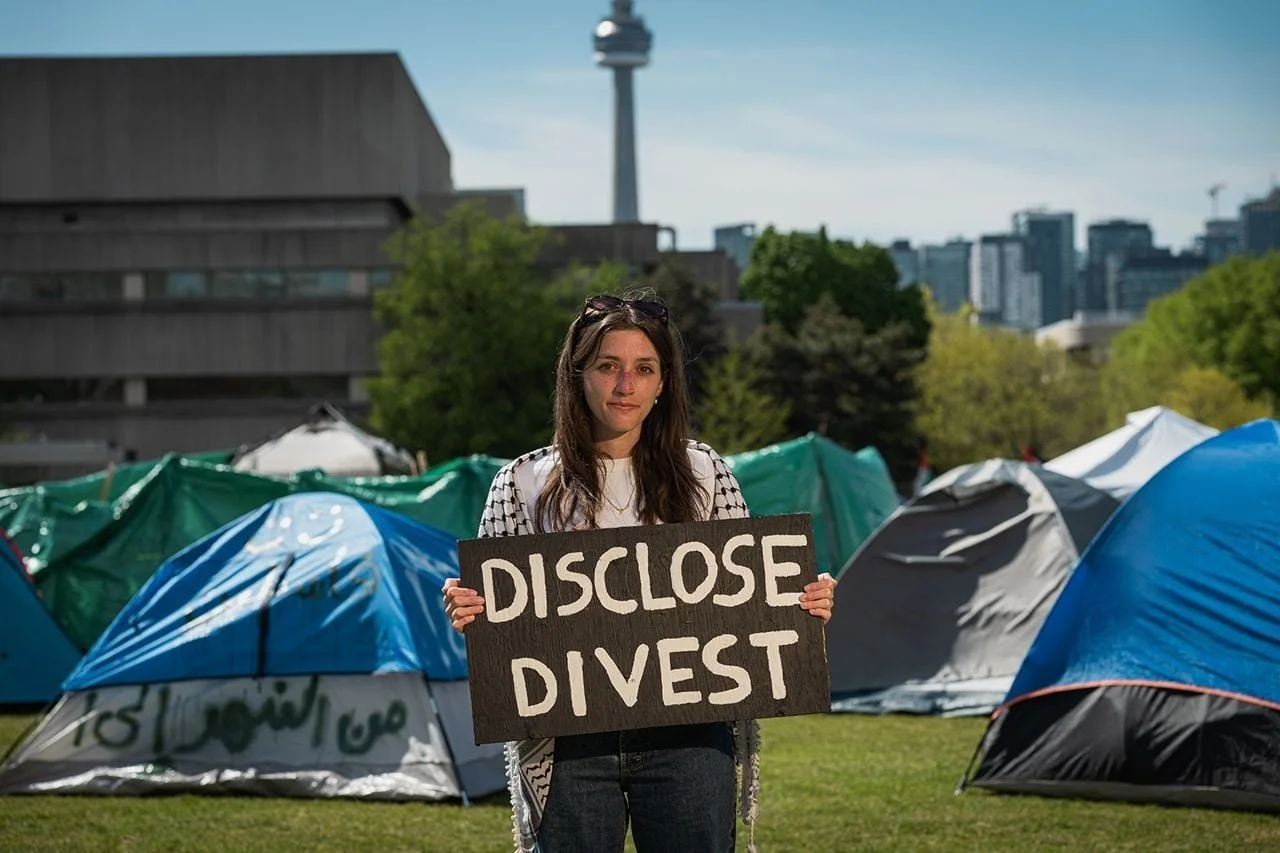Pro-Palestine Encampments. Photo: Joshua Best for Toronto Life, 2024