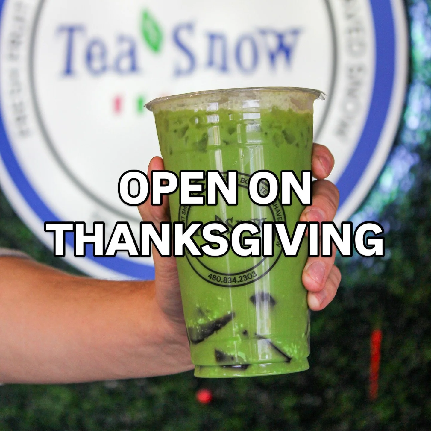 A heads up that our Mesa location ONLY will be open on Thursday for Thanksgiving 🦃🧋