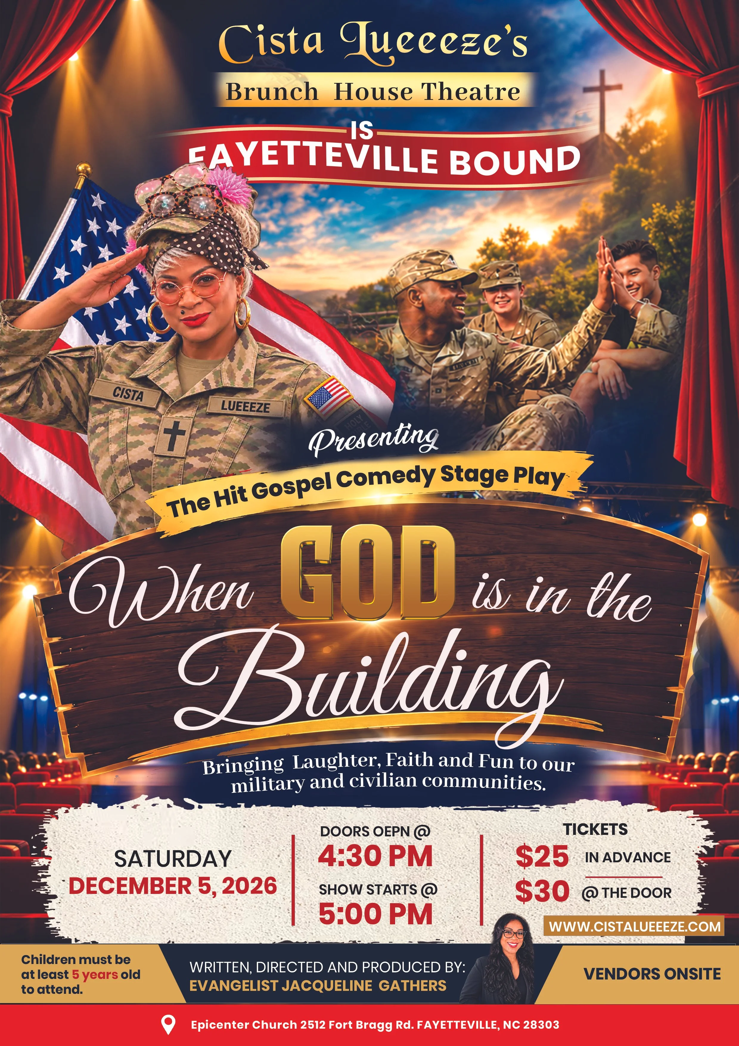 When God Is In The Building | Saturday December 5, 2026 @ 5:00pm | Epicenter Church 2512 Fort Bragg Rd. Fayetteville, NC 28303