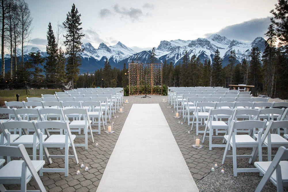 White resin wedding chair rental Oakville