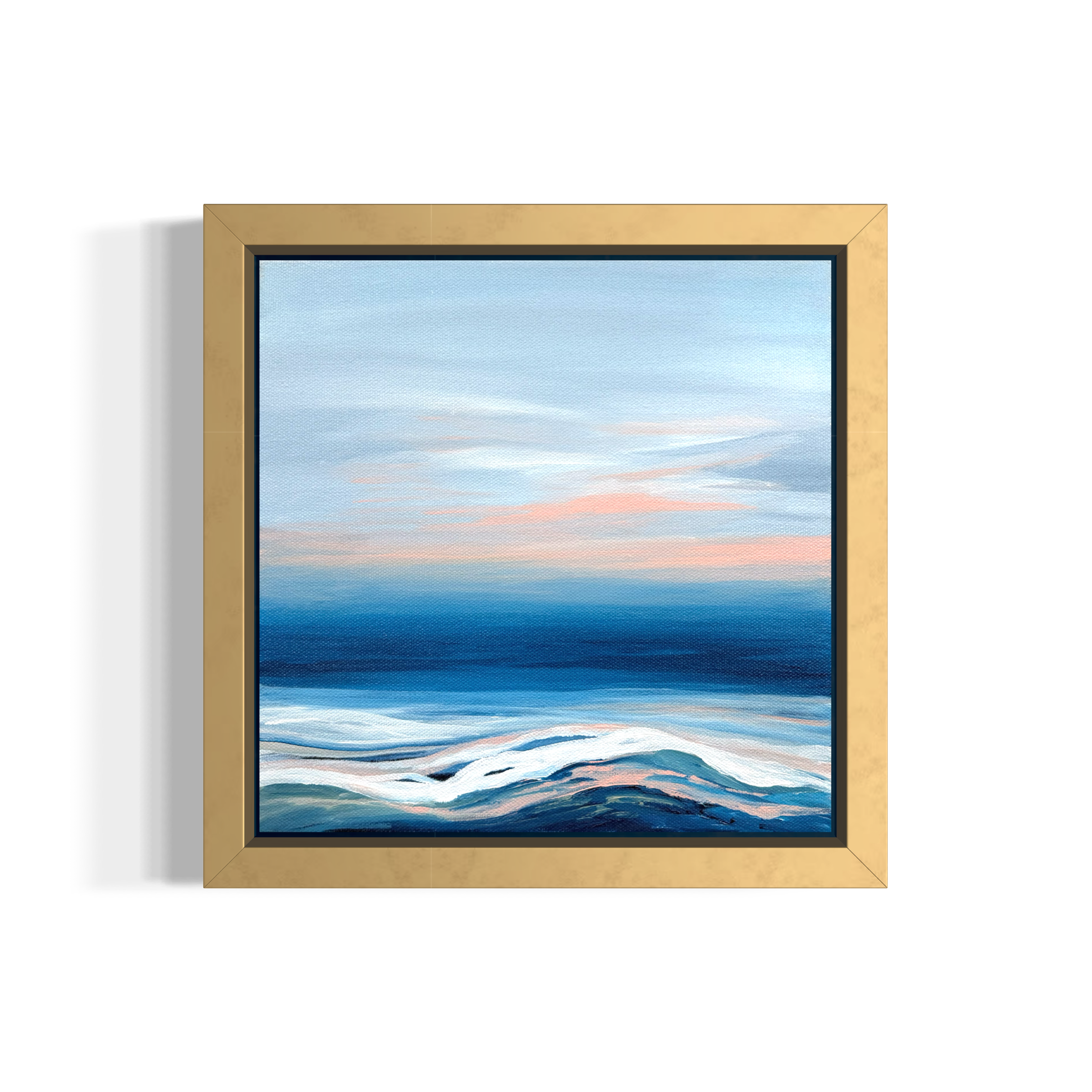 "Surrender to the Glow," Acrylic on Canvas, 10"x10"