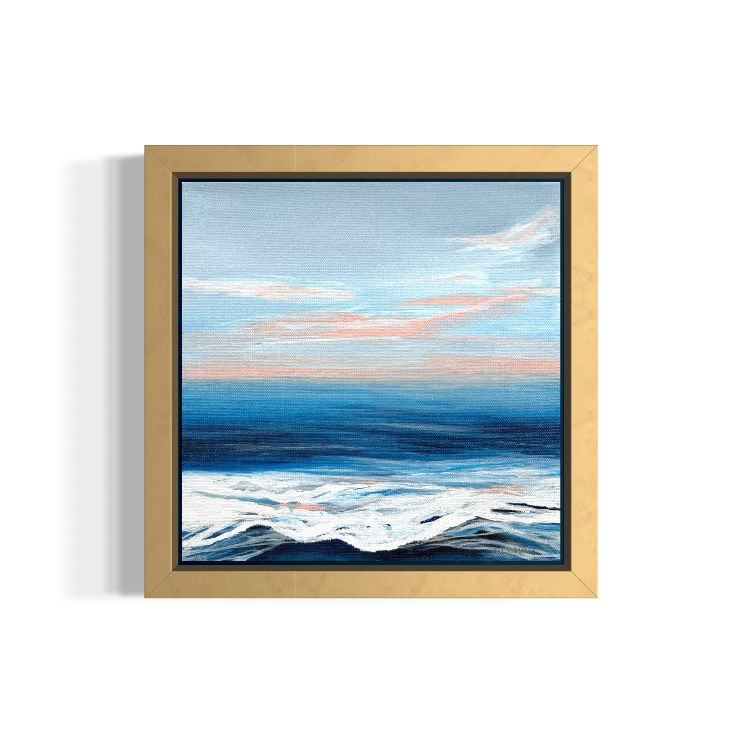 "Sunset Belongs to the Dreamers," Acrylic on Canvas, 10"x10"
