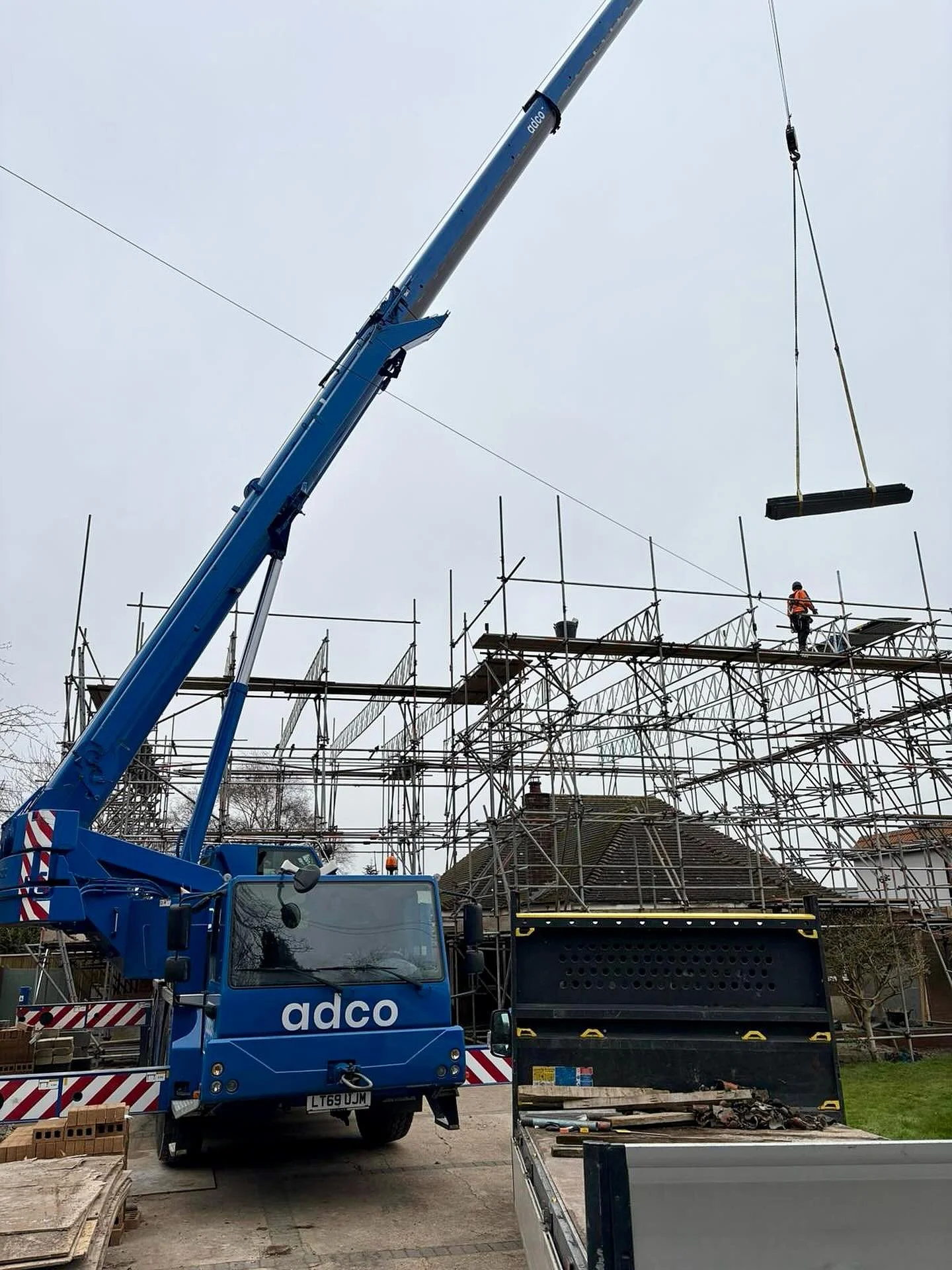 Happy Friday! The weekend is nearly here, but the crane&rsquo;s are still working.

From Crane Hire to full project management, we&rsquo;ve got you covered. 

#AdcoCraneHire #Lifting #CraneHire #ContractLift