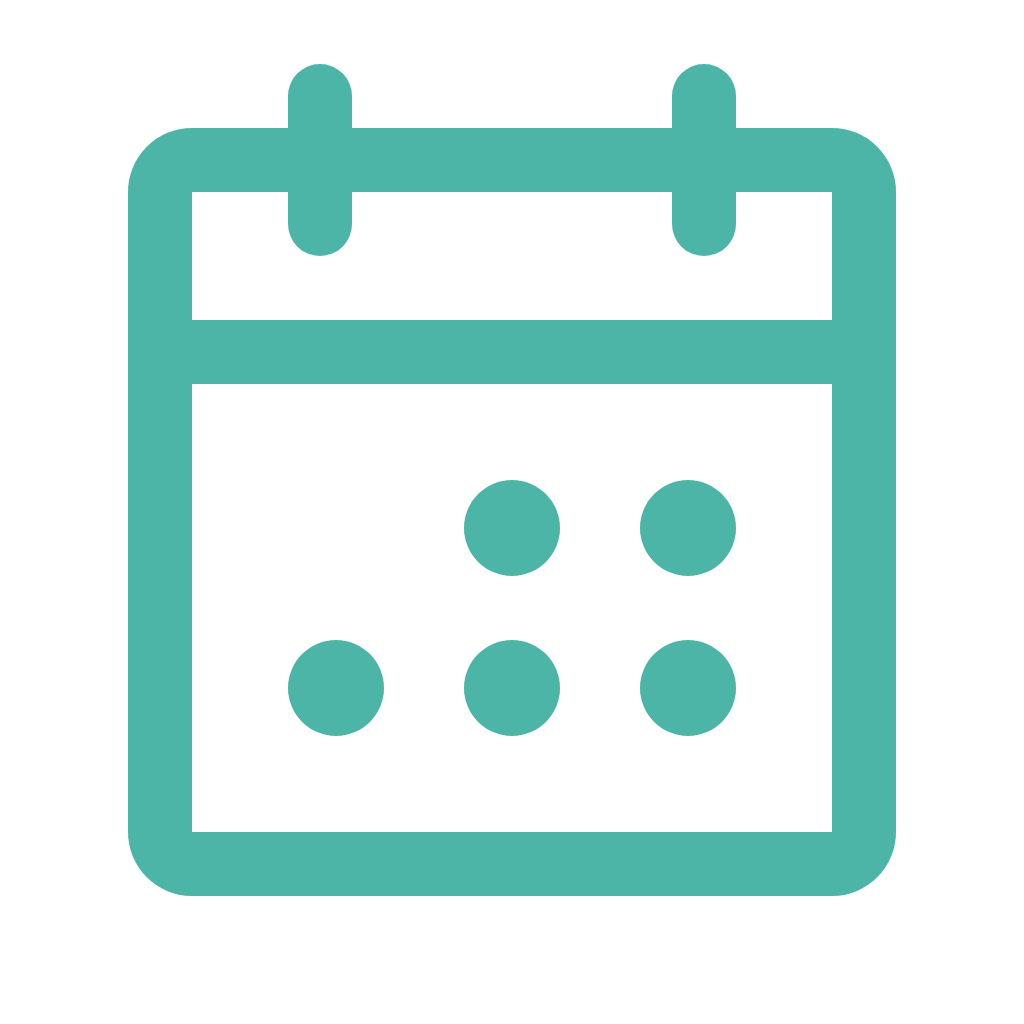 Icon of a calculator with six buttons.