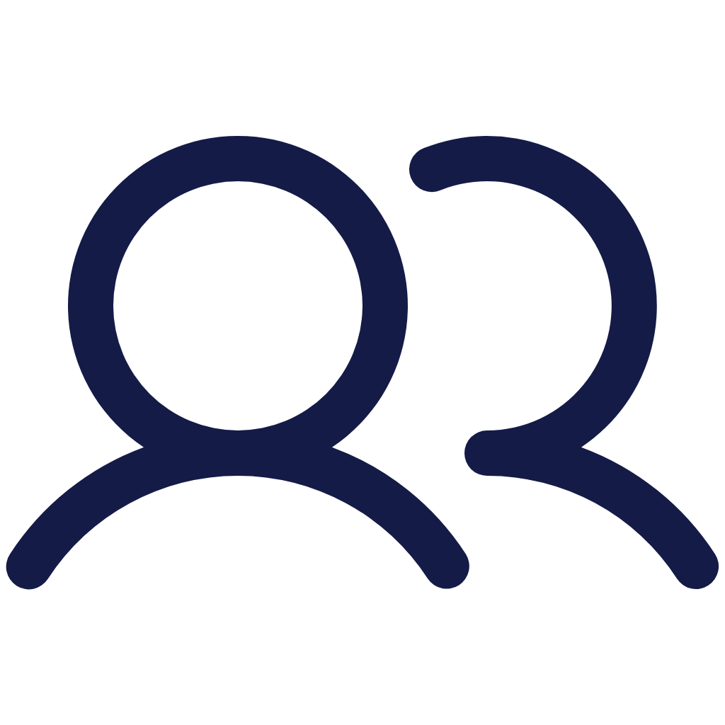 Gray outline of two people, side by side, on a white background.