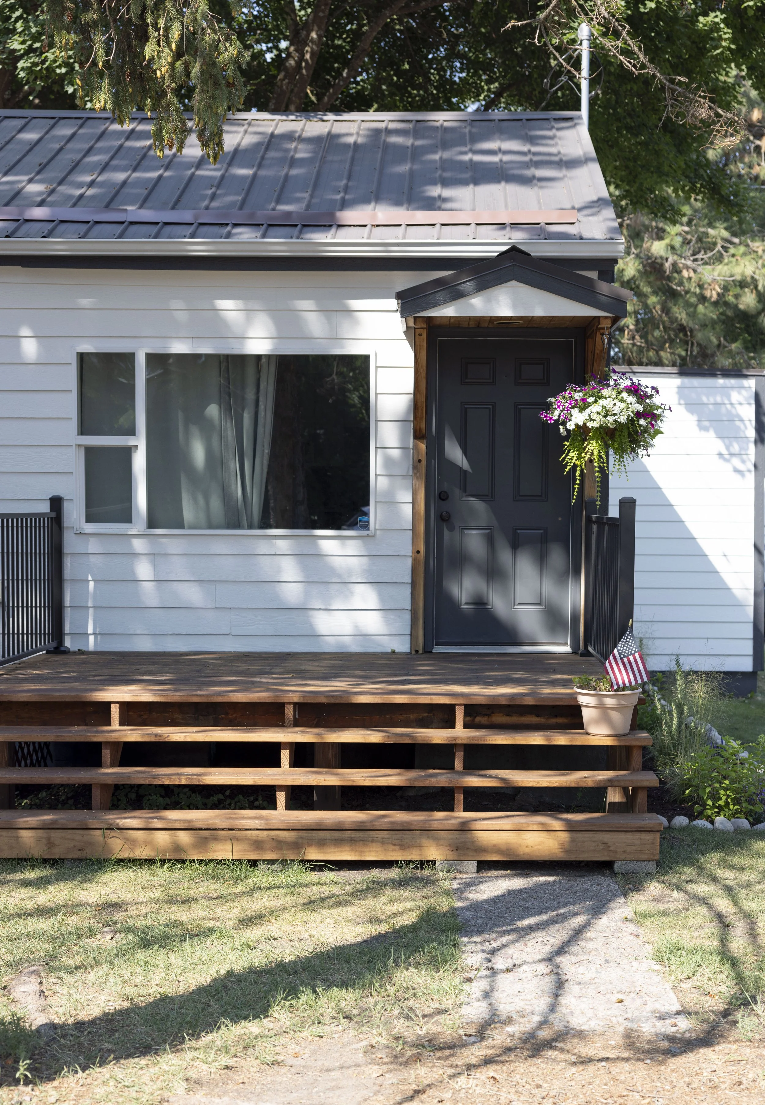 Painters paint Columbia Falls home.