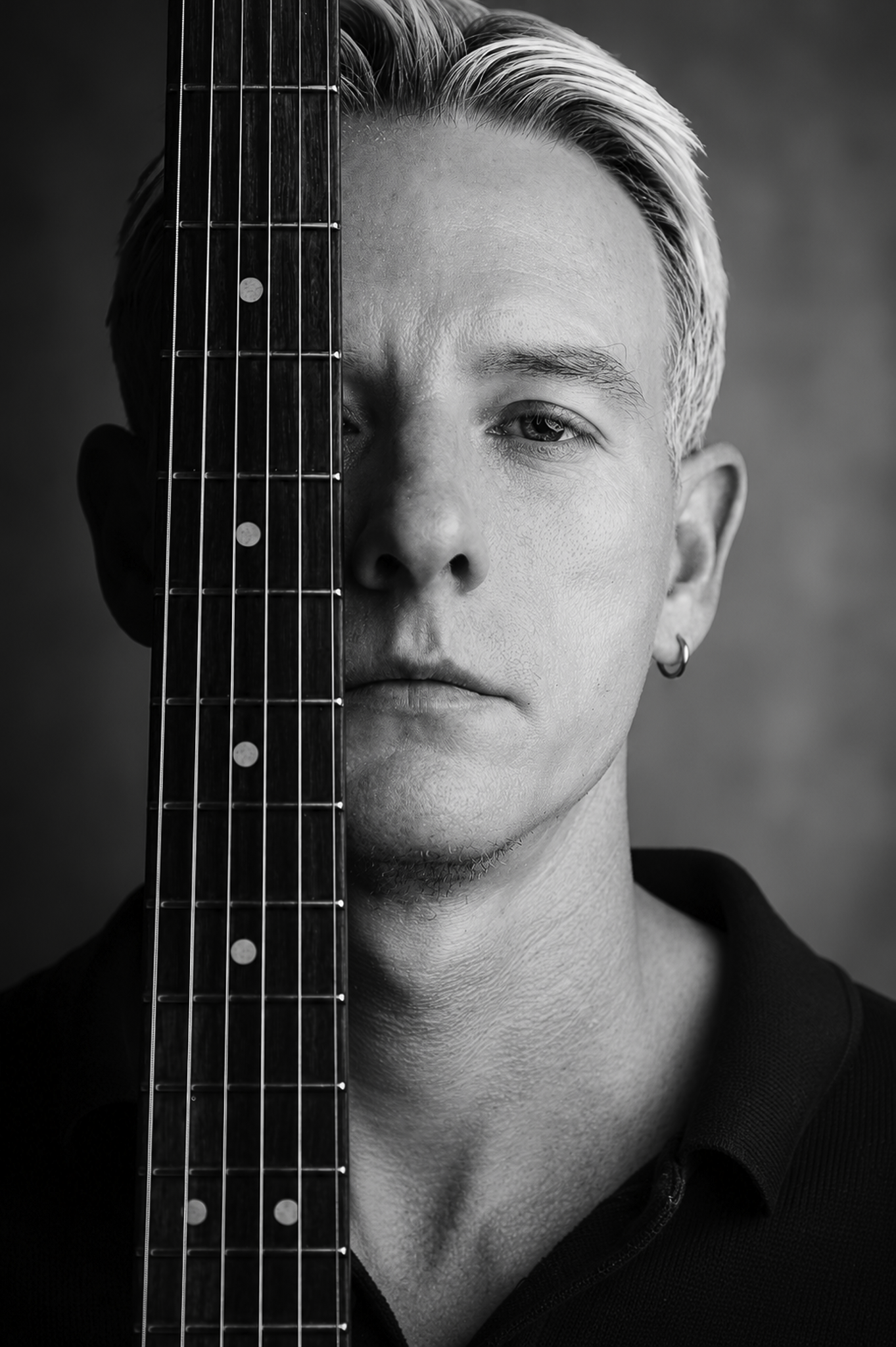 Musician portrait with a guitar