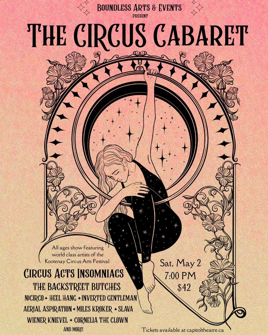 🎪✨ Announcing the First-Ever KCAF Circus Cabaret! ✨🎪

Join us May 2, 2026 at 7pm at the Capitol Theatre for the first-ever KCAF Circus Cabaret!

This special one-night showcase will feature an incredible lineup of KCAF instructors, international pe