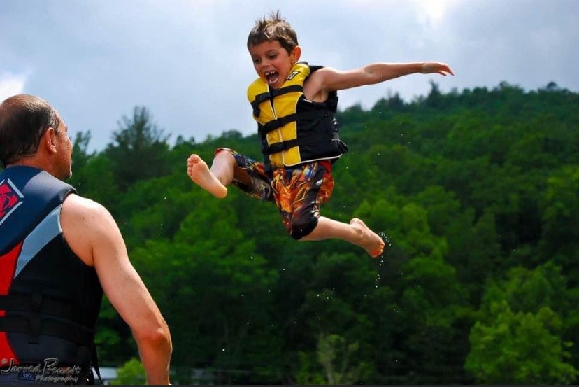 I used to beg my dad to throw me into the lake