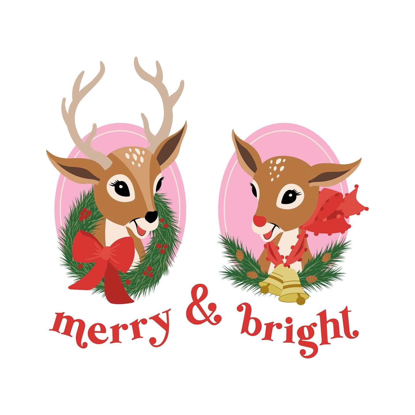 These two reindeer are here to sleigh the season - all dressed up &amp; gearing up for Santa! A little peak into the charm getting prepared this holiday season. 🦌

Would you wear this on a cozy sweatshirt for a holiday coffee run or wrapping your pr