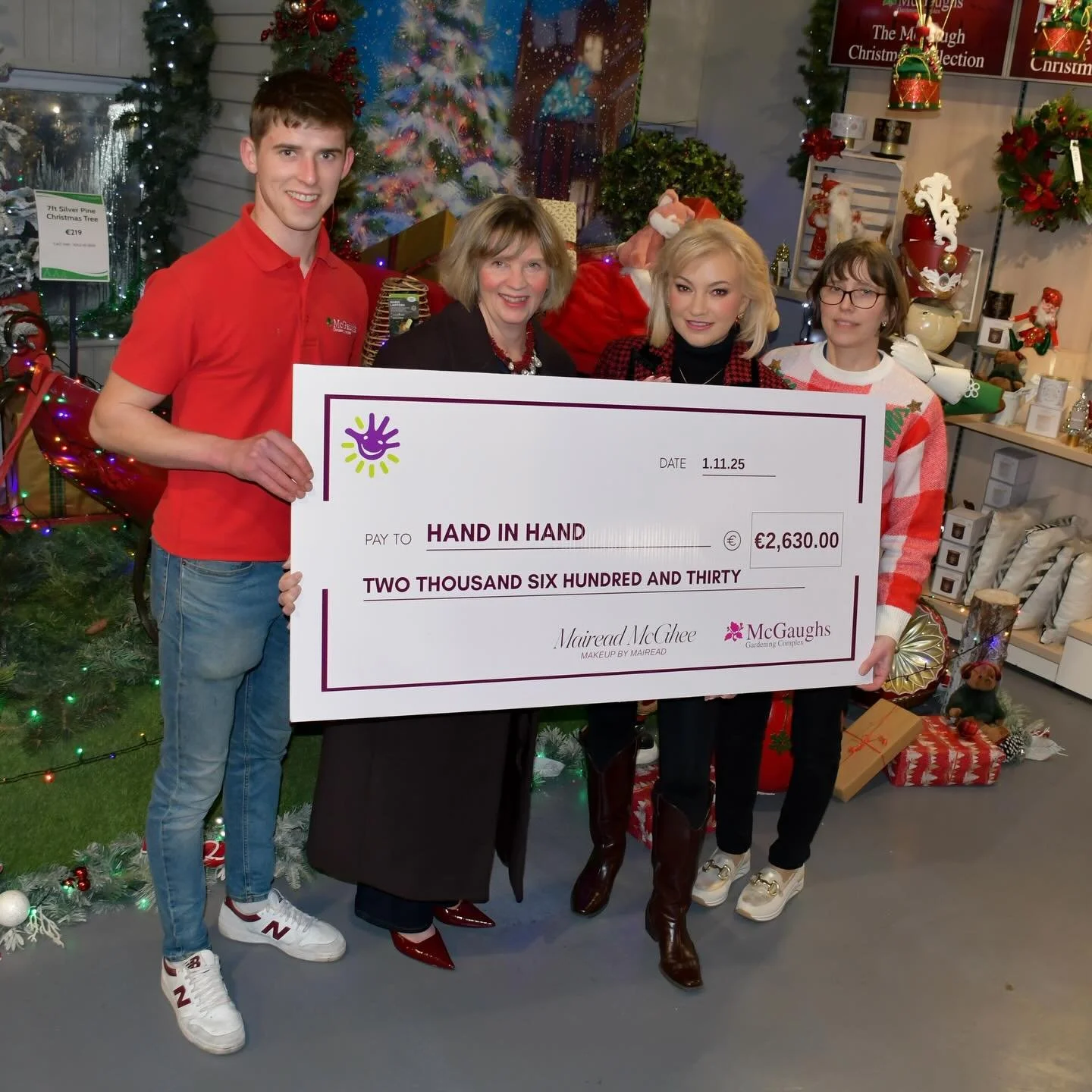 Proud Moment 🌟

This year, I had the privilege of championing @handinhand_charity , running multiple races around Ireland to support their amazing work.
Today, I was honoured to hand over a big cheque to Caroline at @mcgaughsgardeningcomplex with Da