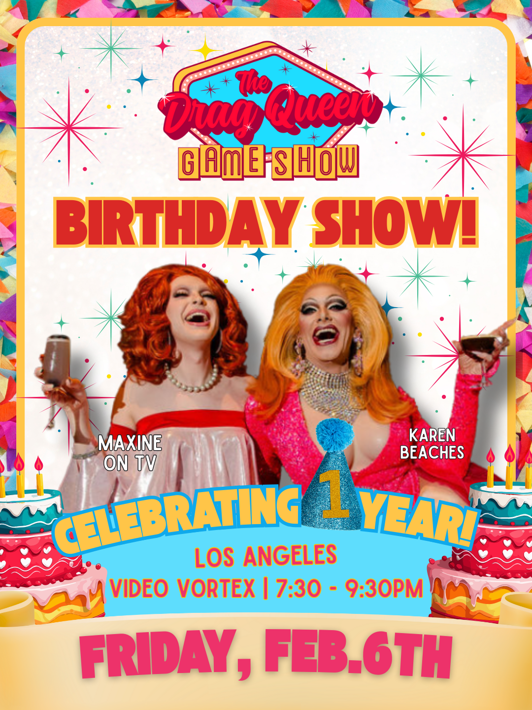 The Drag Queen Game Show in los angeles turns 1!