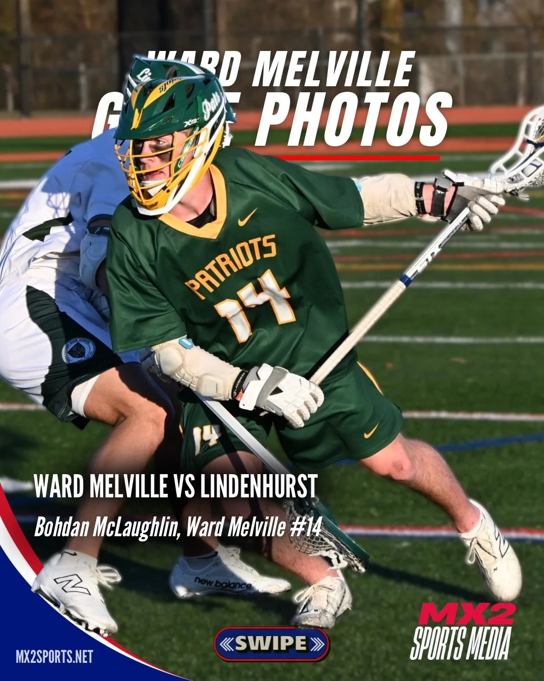 Ward Melville (3-1) defeated previously undefeated Lindenhurst (3-1), 12-10. Reminder: DM MX2 final scores and game stats. #mx2sportsmedia #longislandlacrosse #suffolklacrosse #lacrosselife