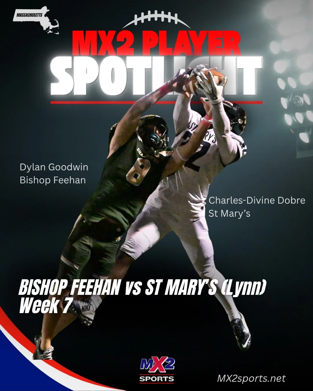 🏈 PLAYER SPOTLIGHT | Bishop Feehan vs. St. Mary&rsquo;s (Lynn)

📸 MX2 Sports Media spotlights 16 players &mdash; 8 from each team &mdash; from Thursday night&rsquo;s matchup, which saw Bishop Feehan take the 28&ndash;12 victory!

🔥 This is just a 