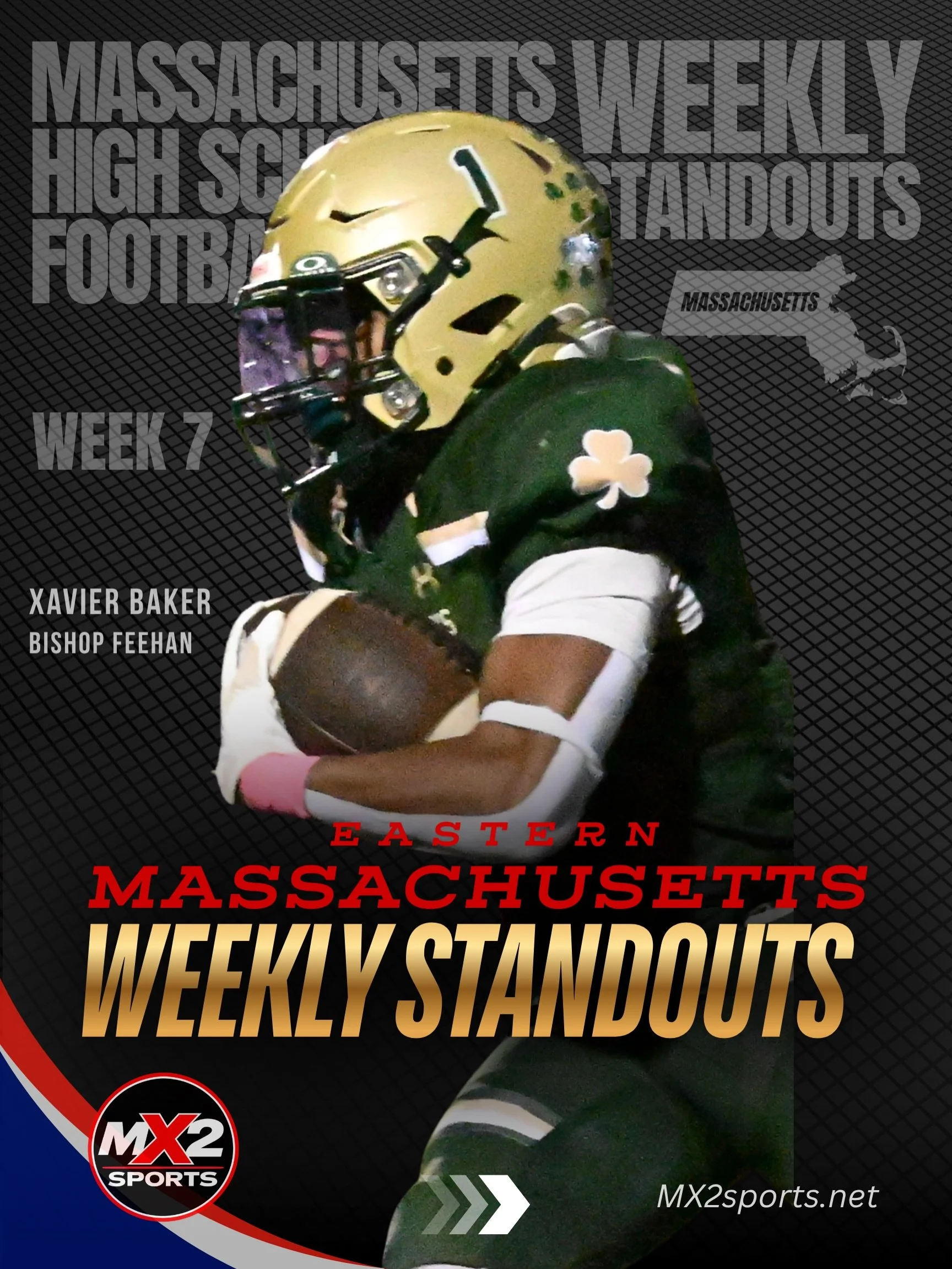 🏈 EASTERN MASSACHUSETTS FOOTBALL &mdash; WEEK 7 STANDOUTS

21 outstanding performances from across Eastern Massachusetts in Week 7!

⭐ Featured Athlete: Xavier Baker &bull; Bishop Feehan

Baker rushed for 212 yards and 2 touchdowns, including an exp