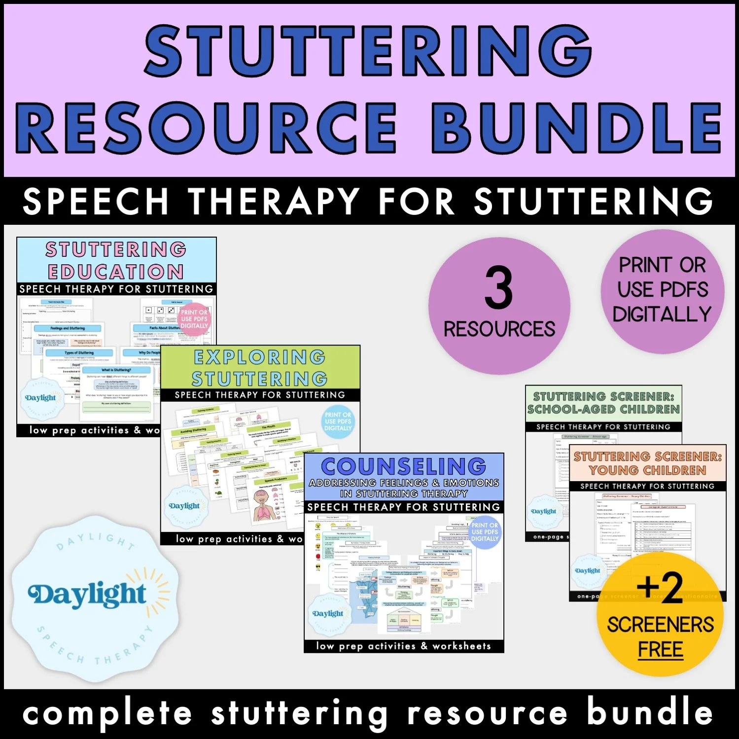 Stuttering Resource BUNDLE | SLP Resource